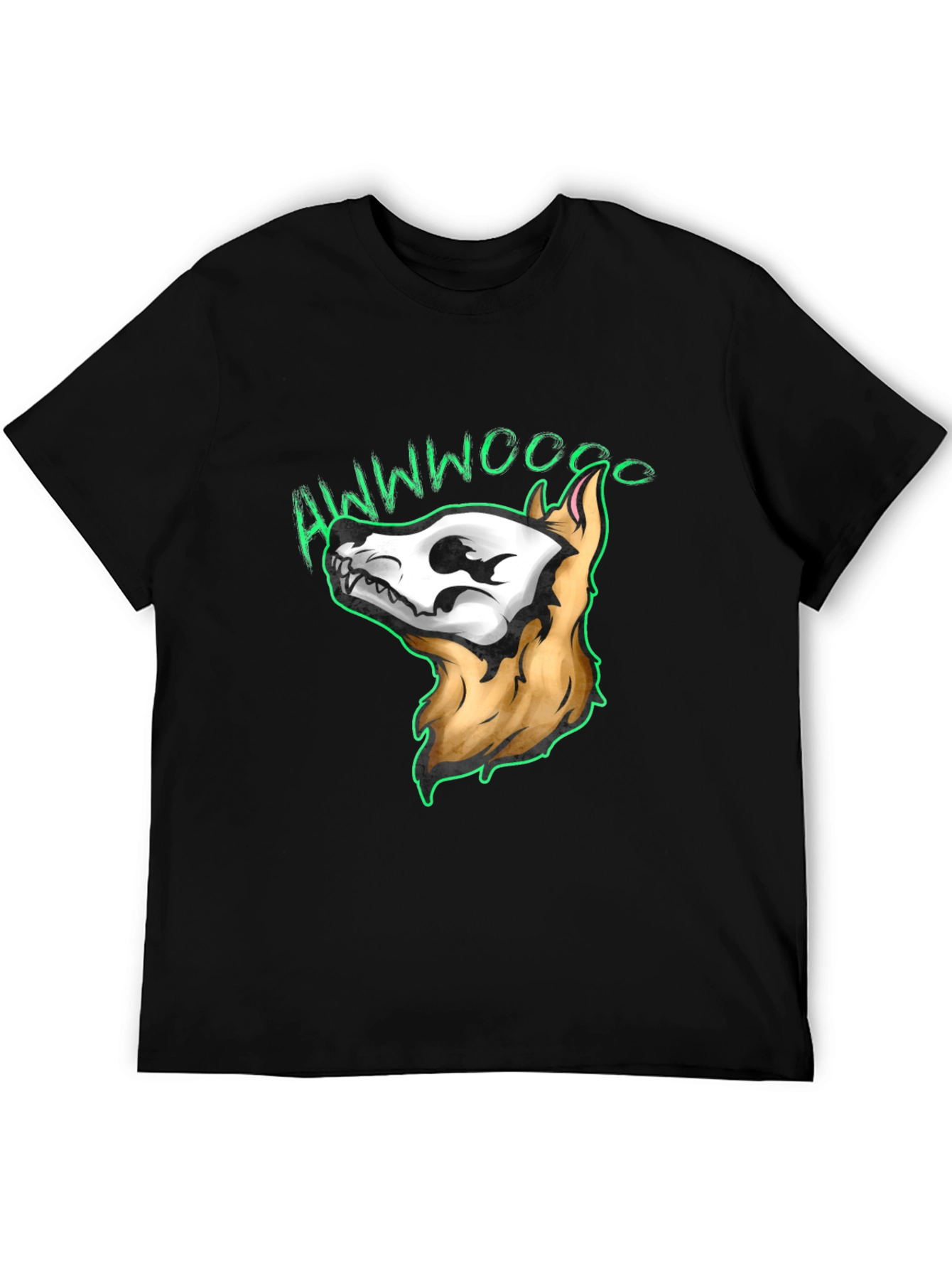 Awwwwoooo Skeleton Dog T-Shirt