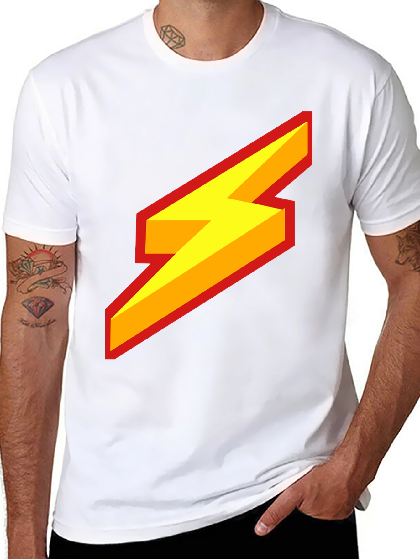 Lightning Bolt Graphic Tee - Bold Style