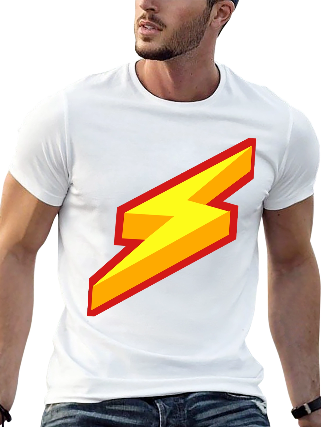 Lightning Bolt Graphic Tee - Bold Style
