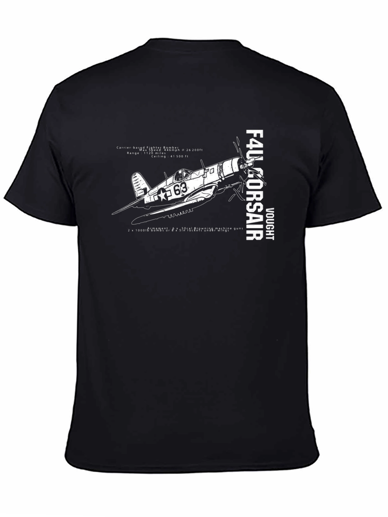 F4U Corsair Graphic T-Shirt - Black