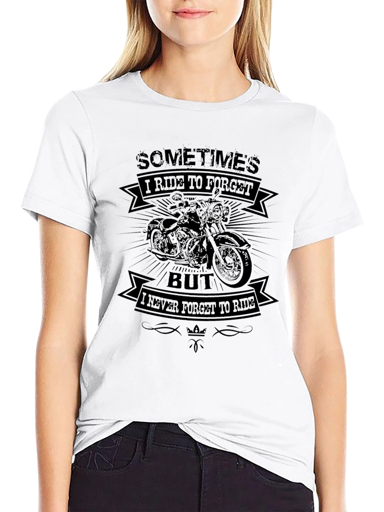 Ride To Forget T-Shirt: Motorcycle Graphic Tee
