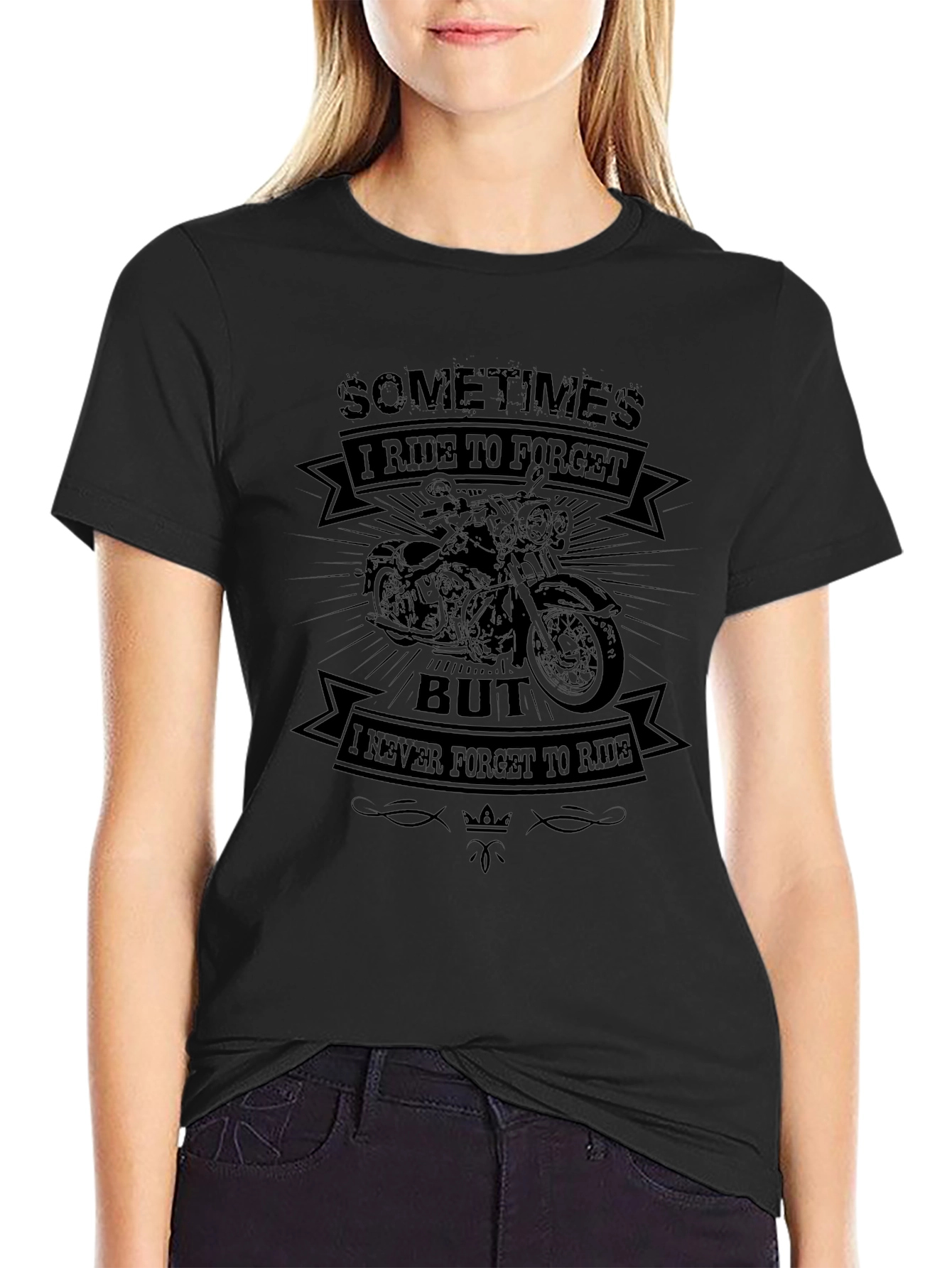 Ride To Forget T-Shirt: Motorcycle Graphic Tee