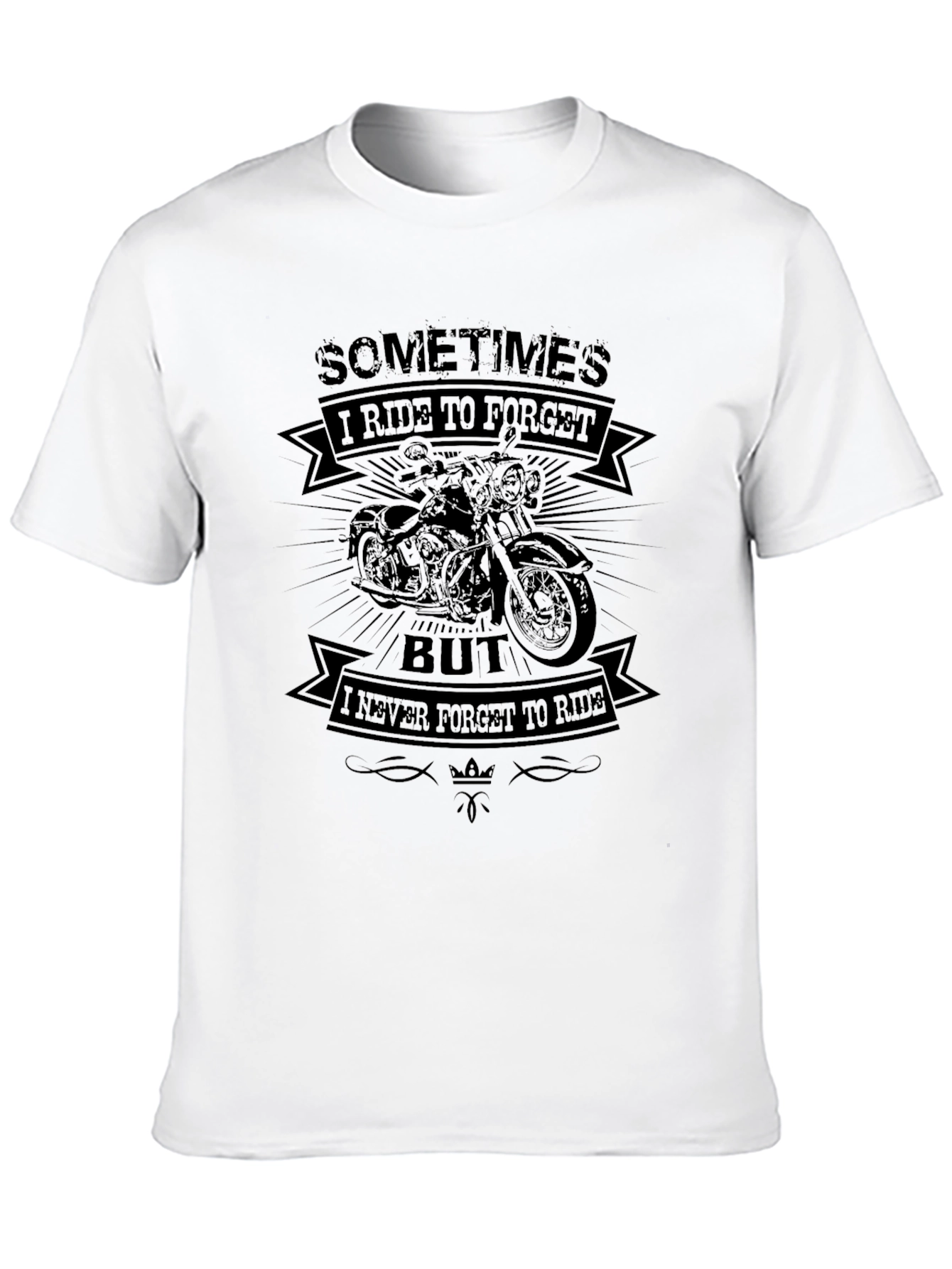Ride To Forget T-Shirt: Motorcycle Graphic Tee