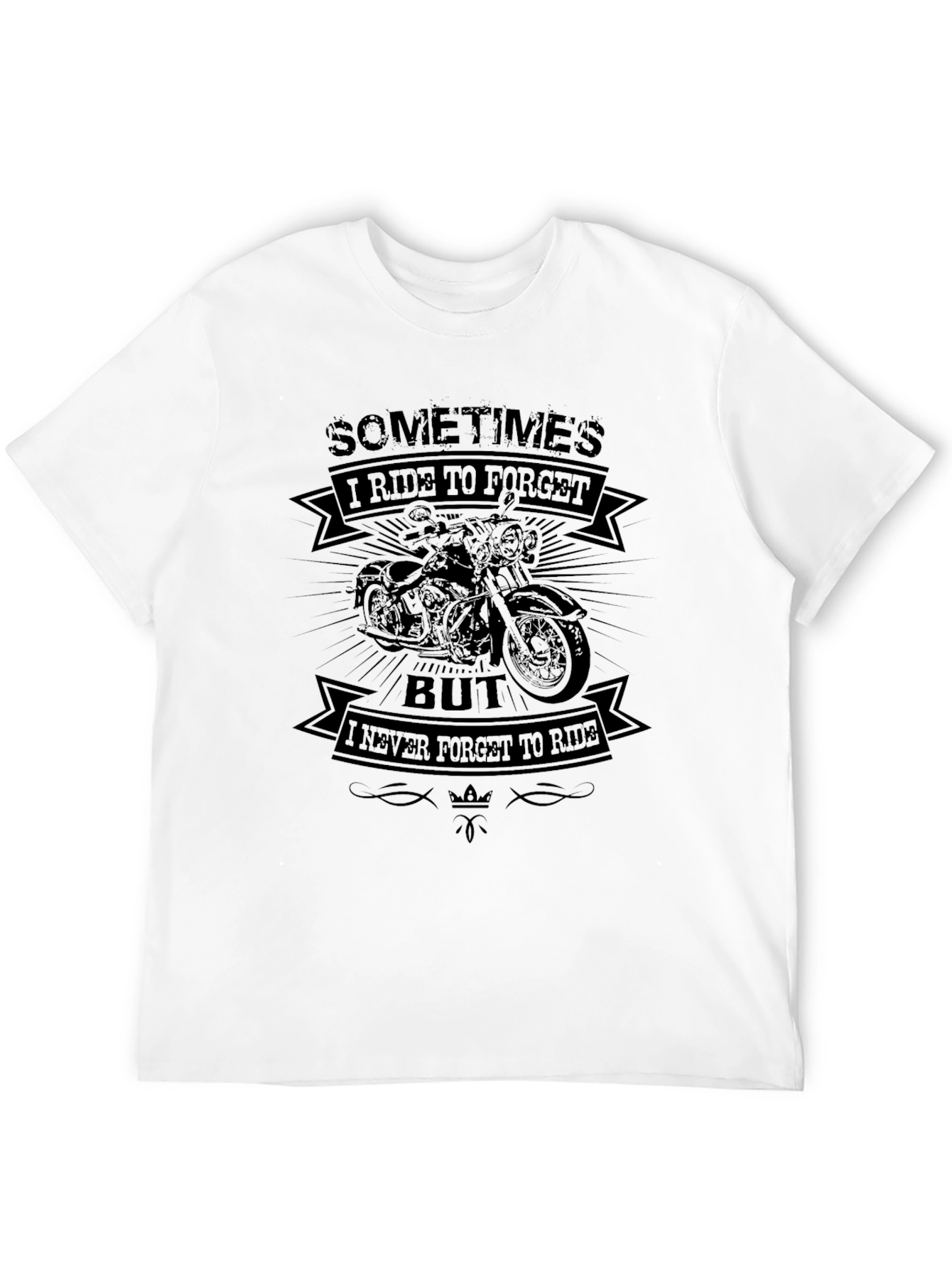 Ride To Forget T-Shirt: Motorcycle Graphic Tee