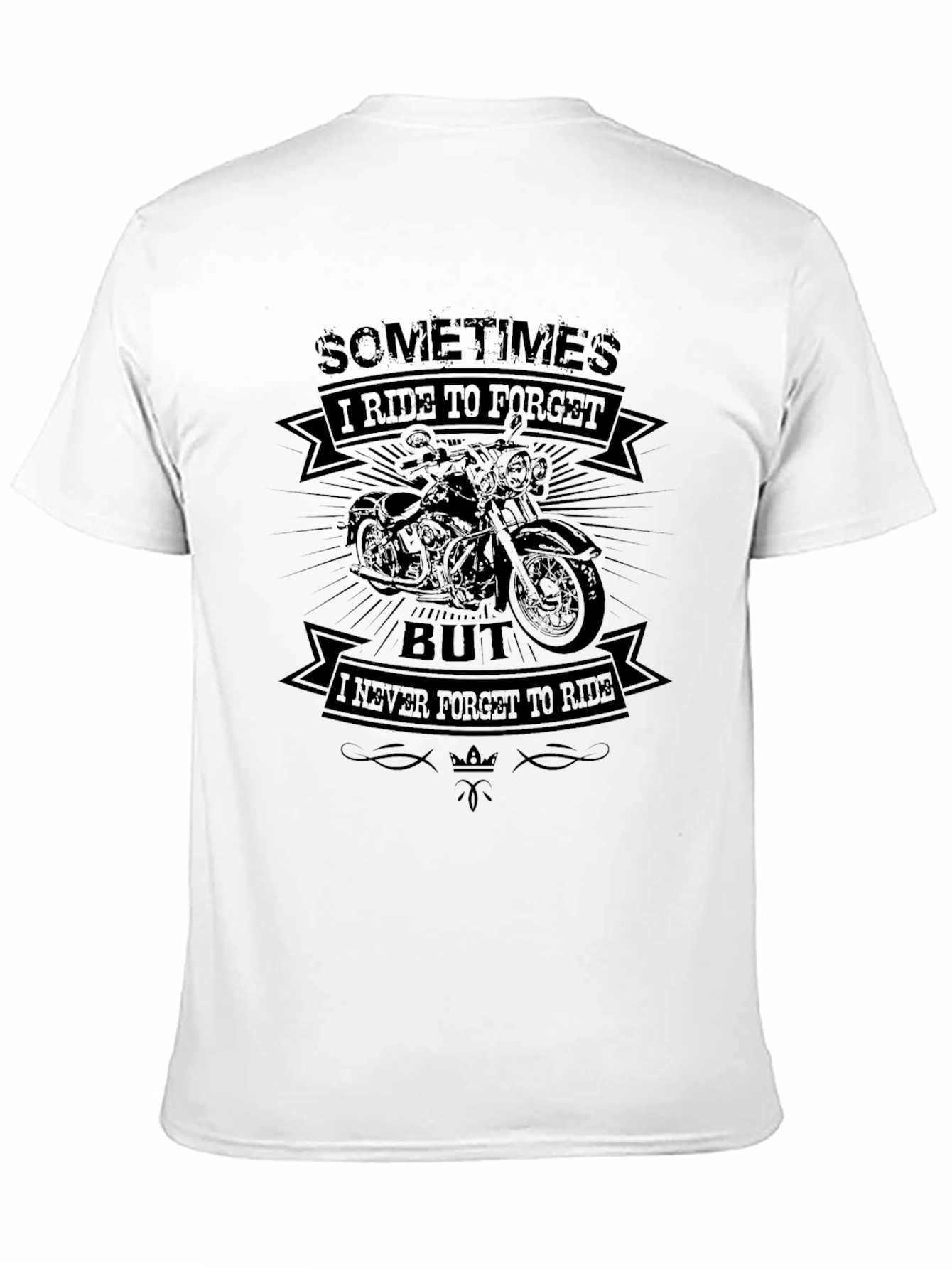Ride To Forget T-Shirt: Motorcycle Graphic Tee