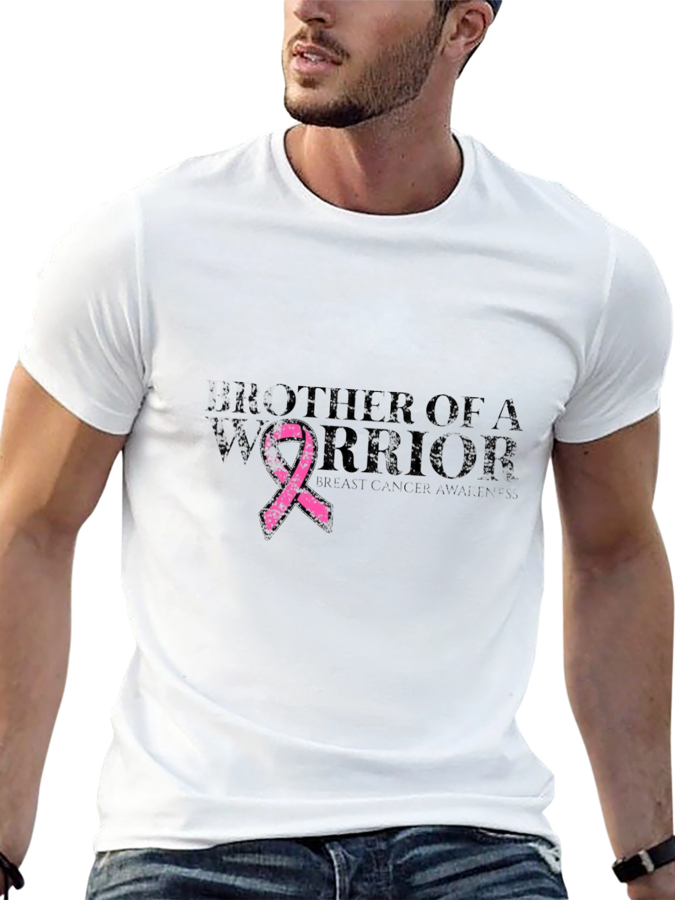 Brother of a Warrior Breast Cancer Awareness T-Shirt
