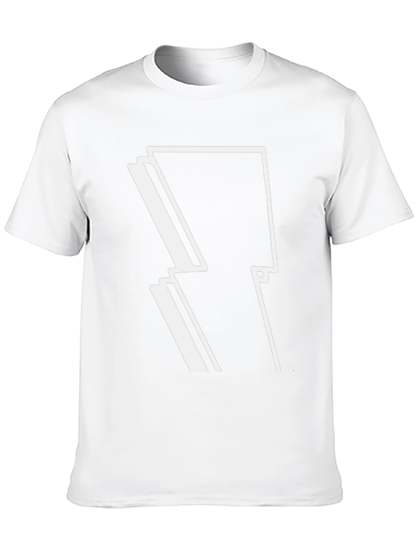 Bold Lightning Bolt Graphic Black T-Shirt