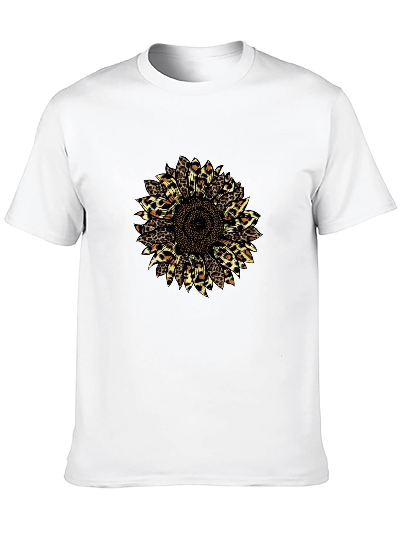 Leopard Sunflower Graphic T-Shirt
