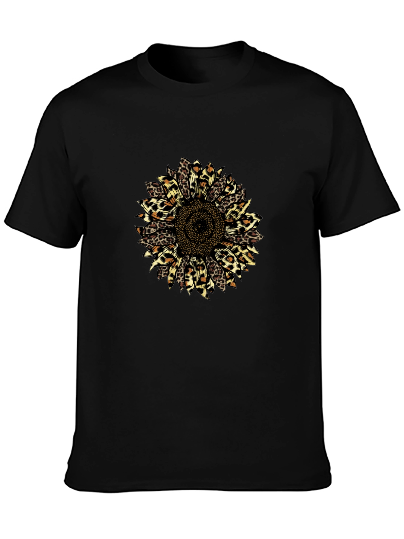 Leopard Sunflower Graphic T-Shirt