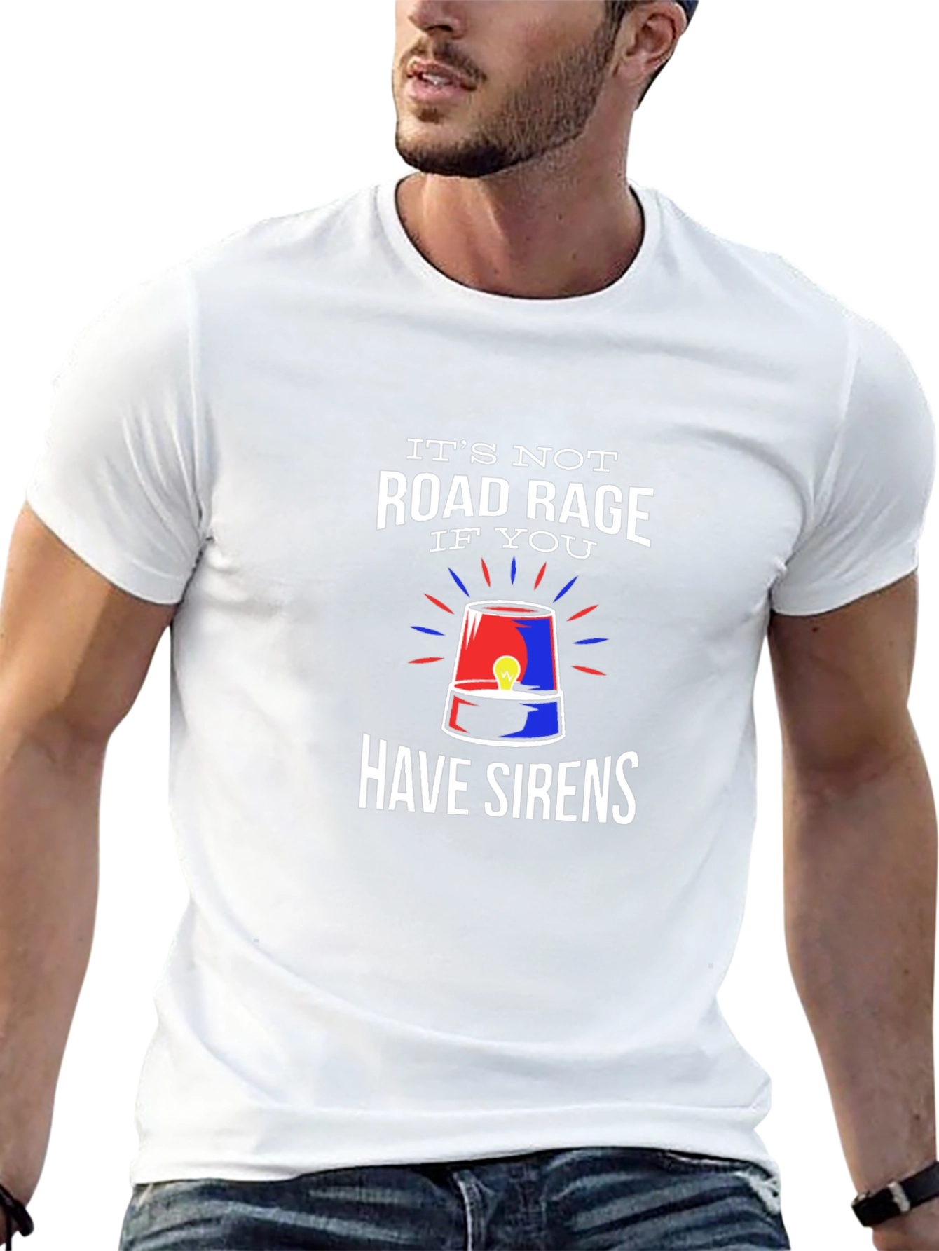 Funny Road Rage Sirens Graphic T-Shirt