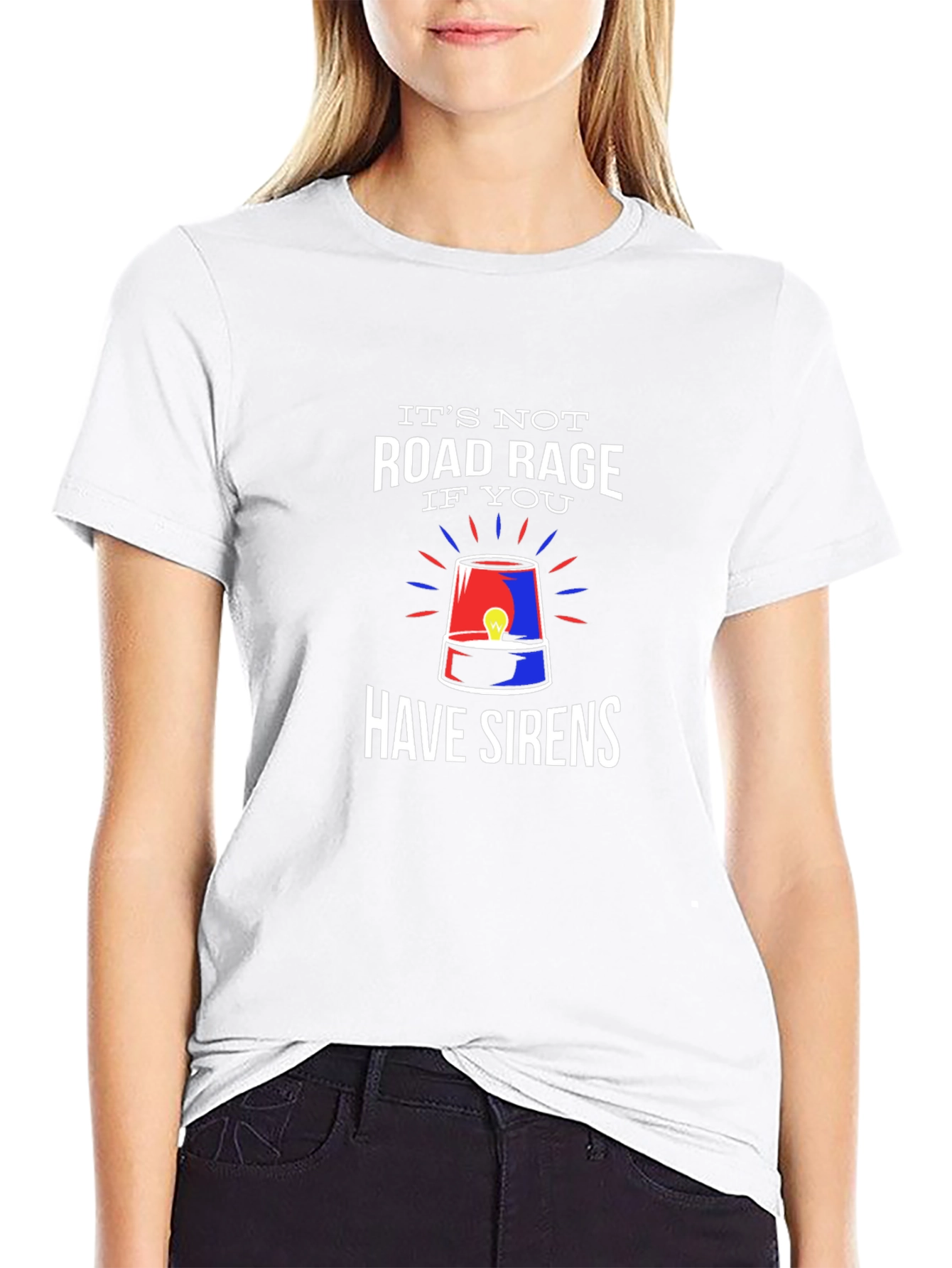 Funny Road Rage Sirens Graphic T-Shirt