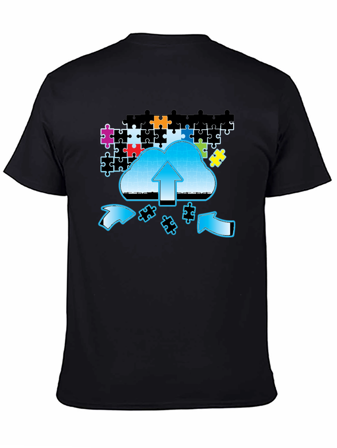Cloud Puzzle Upload Graphic T-Shirt