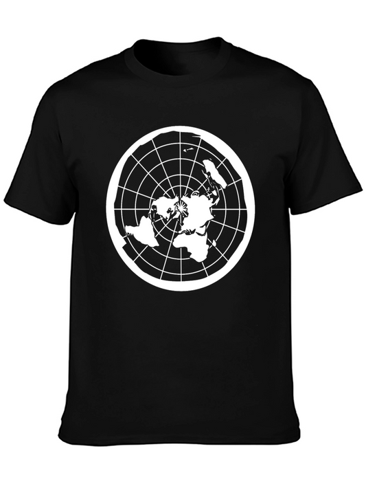 Flat Earth Map T-Shirt - Conspiracy Theory Design