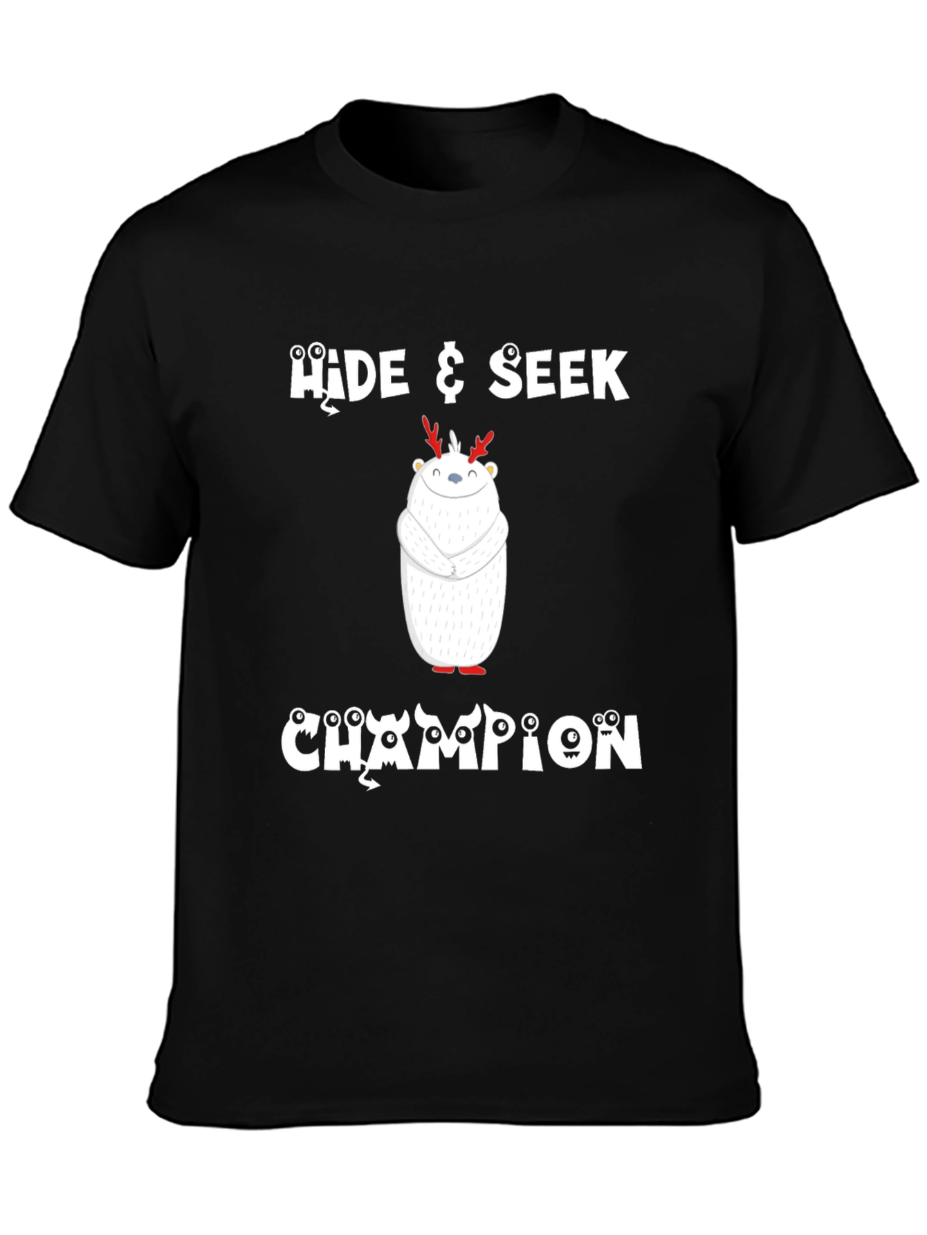 Hide & Seek Champion Black Graphic T-Shirt