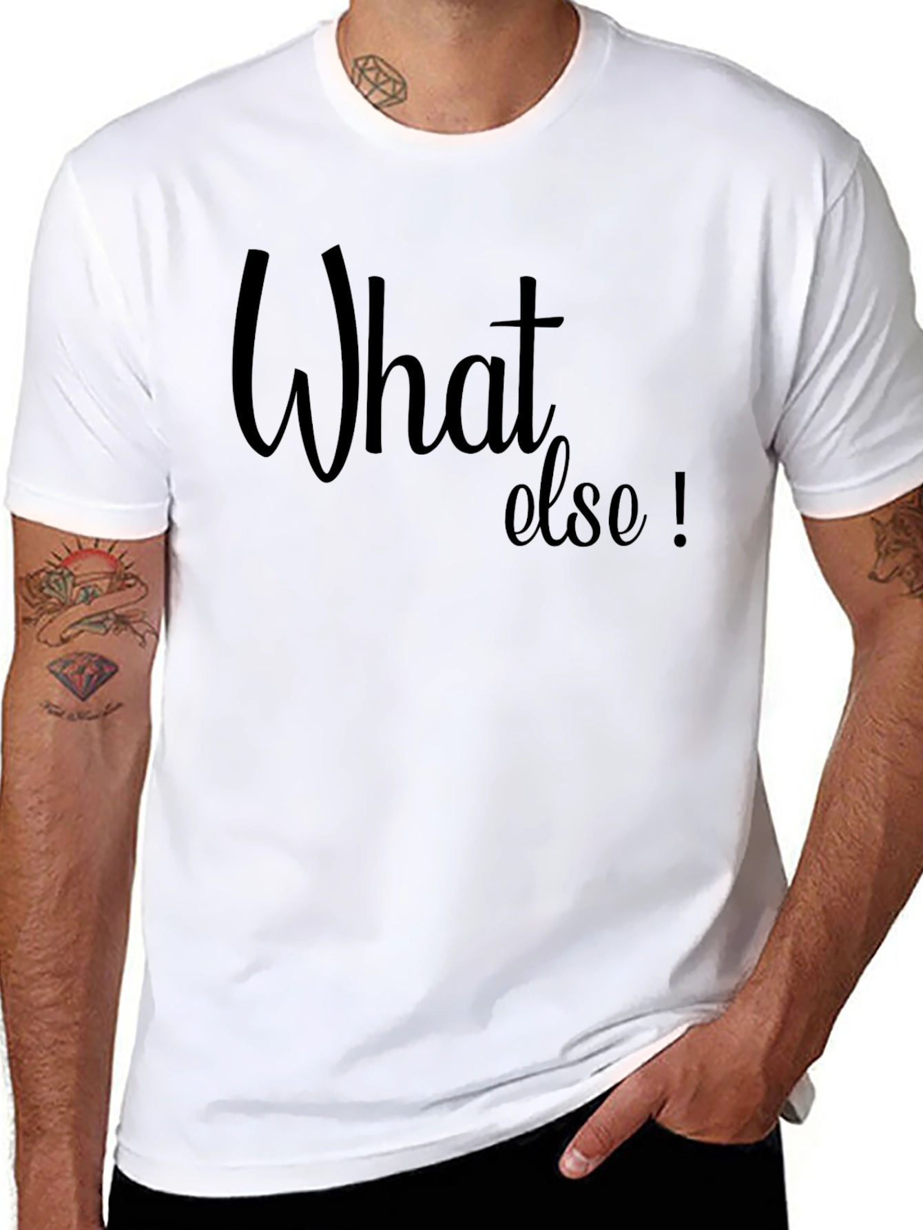 What Else? Black Graphic T-Shirt