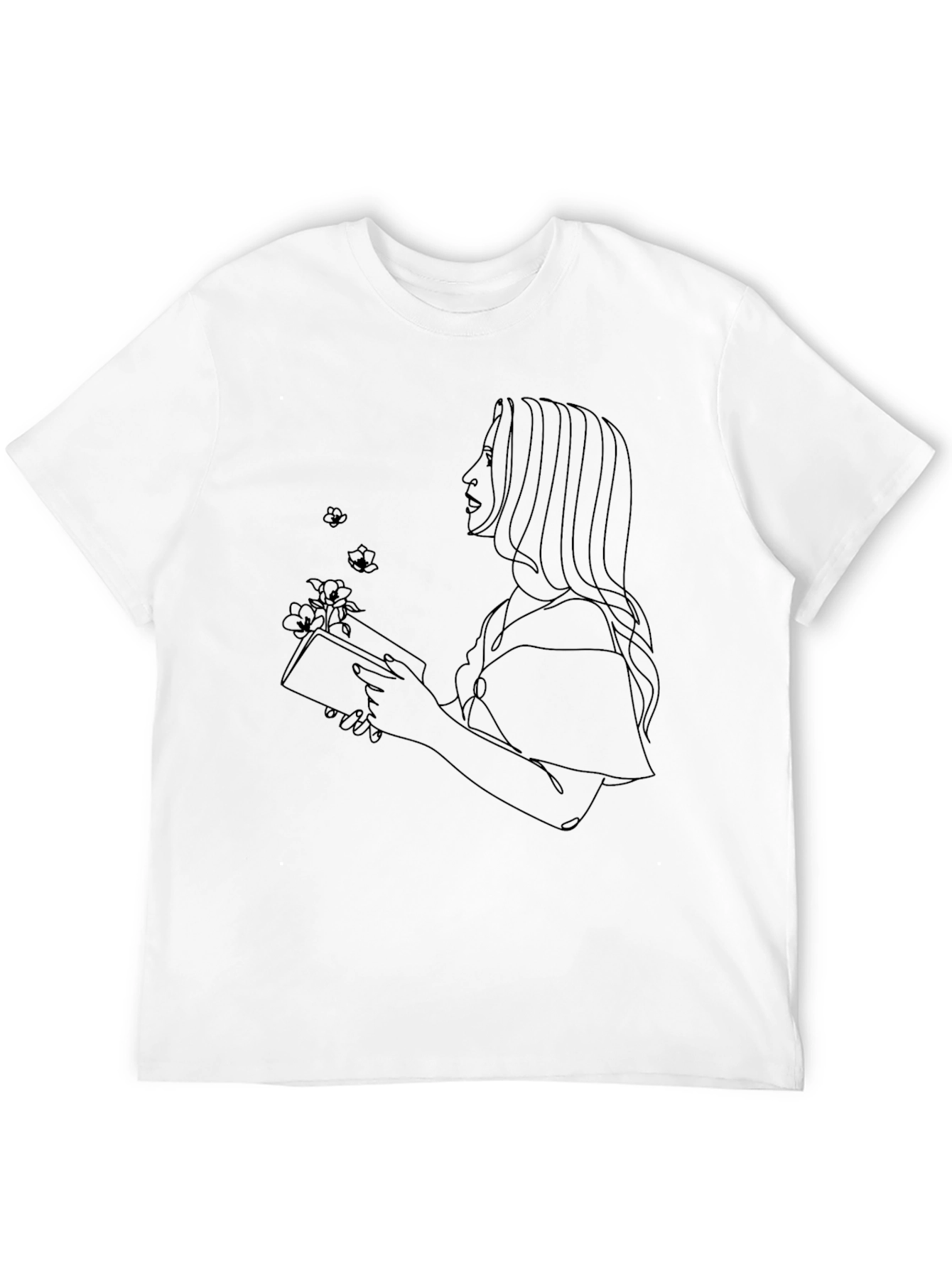 Abstract Reader Graphic Tee - Stylish Black Shirt