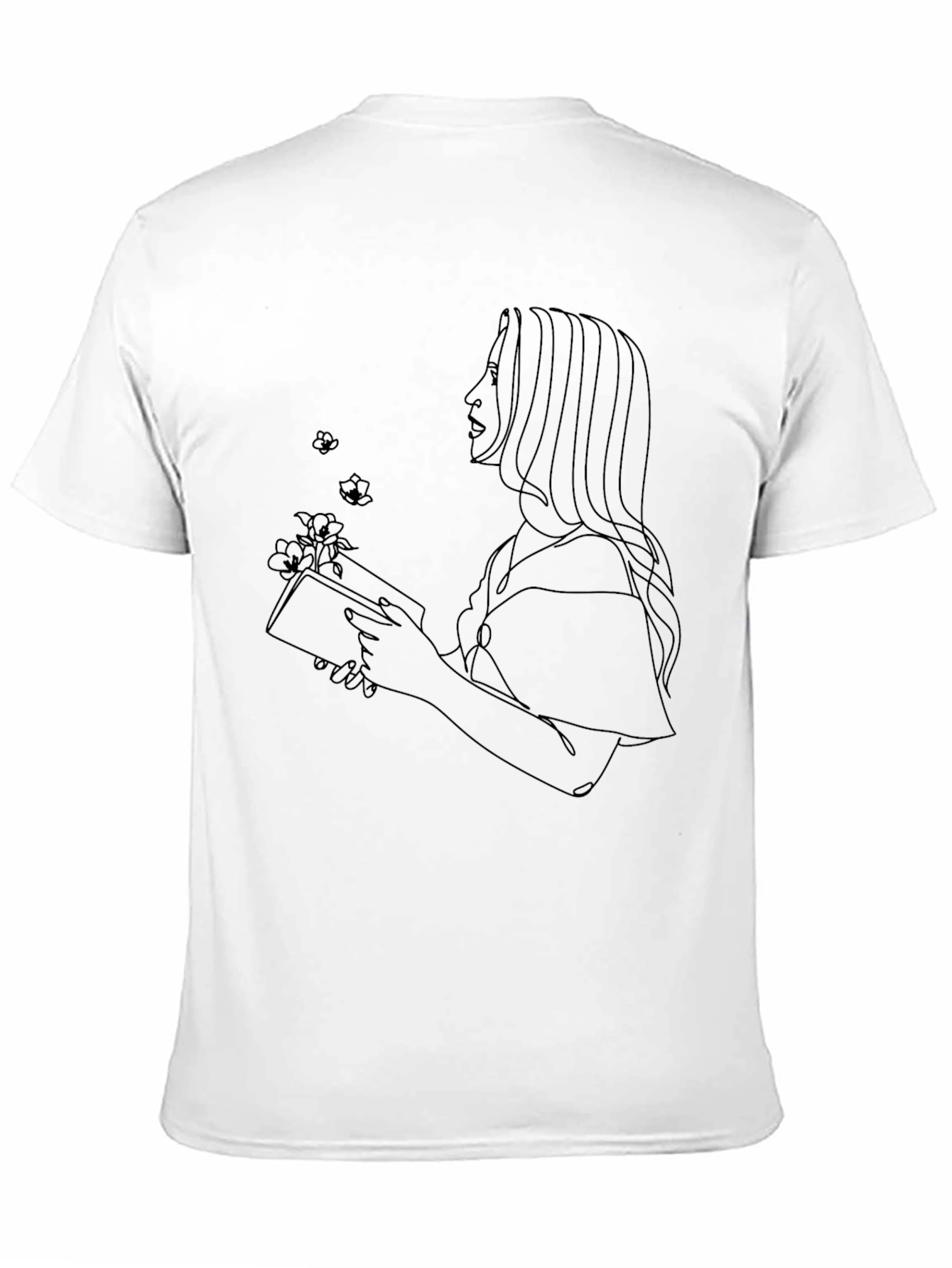 Abstract Reader Graphic Tee - Stylish Black Shirt