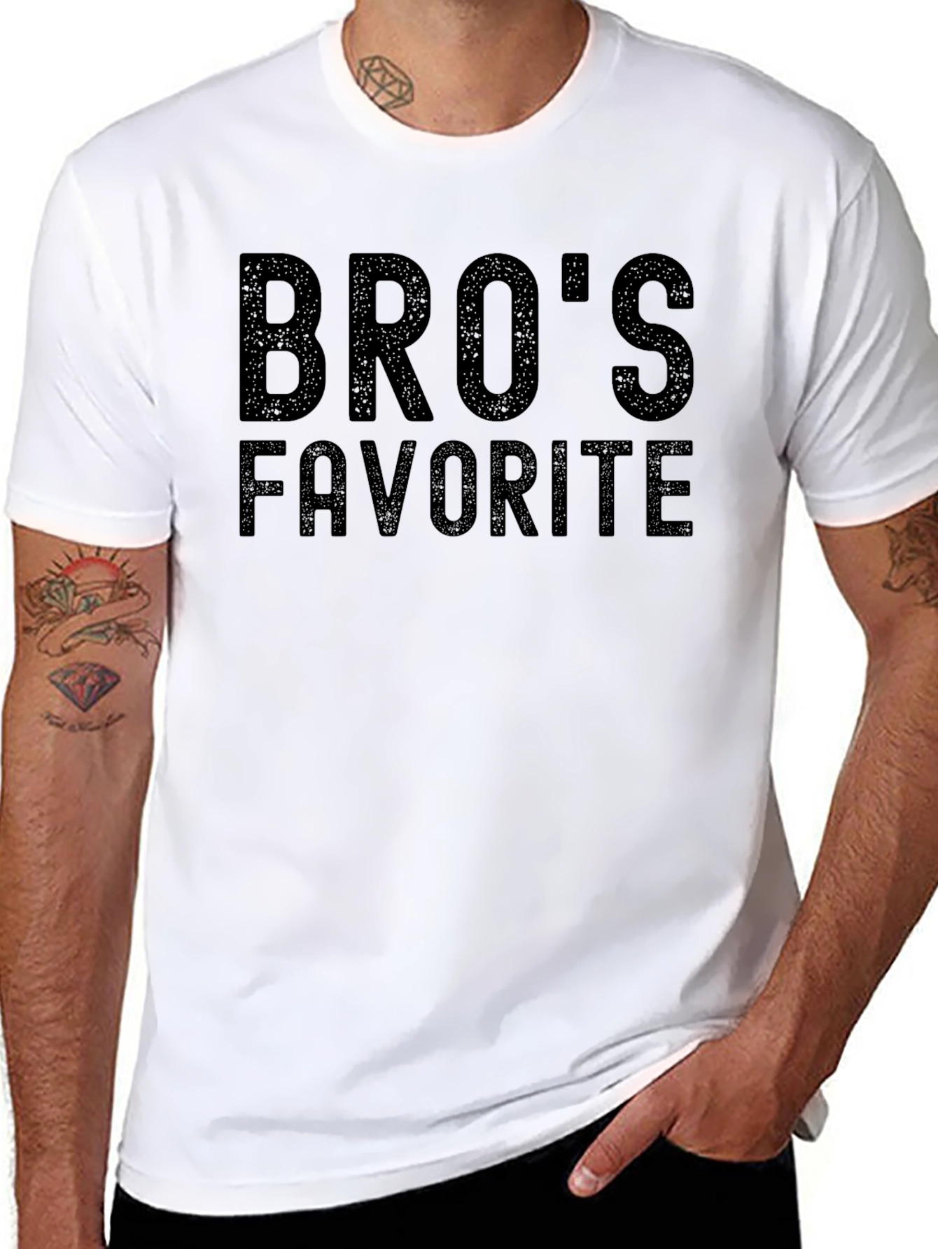 Bros Favorite Graphic T-Shirt - Black Cotton Tee