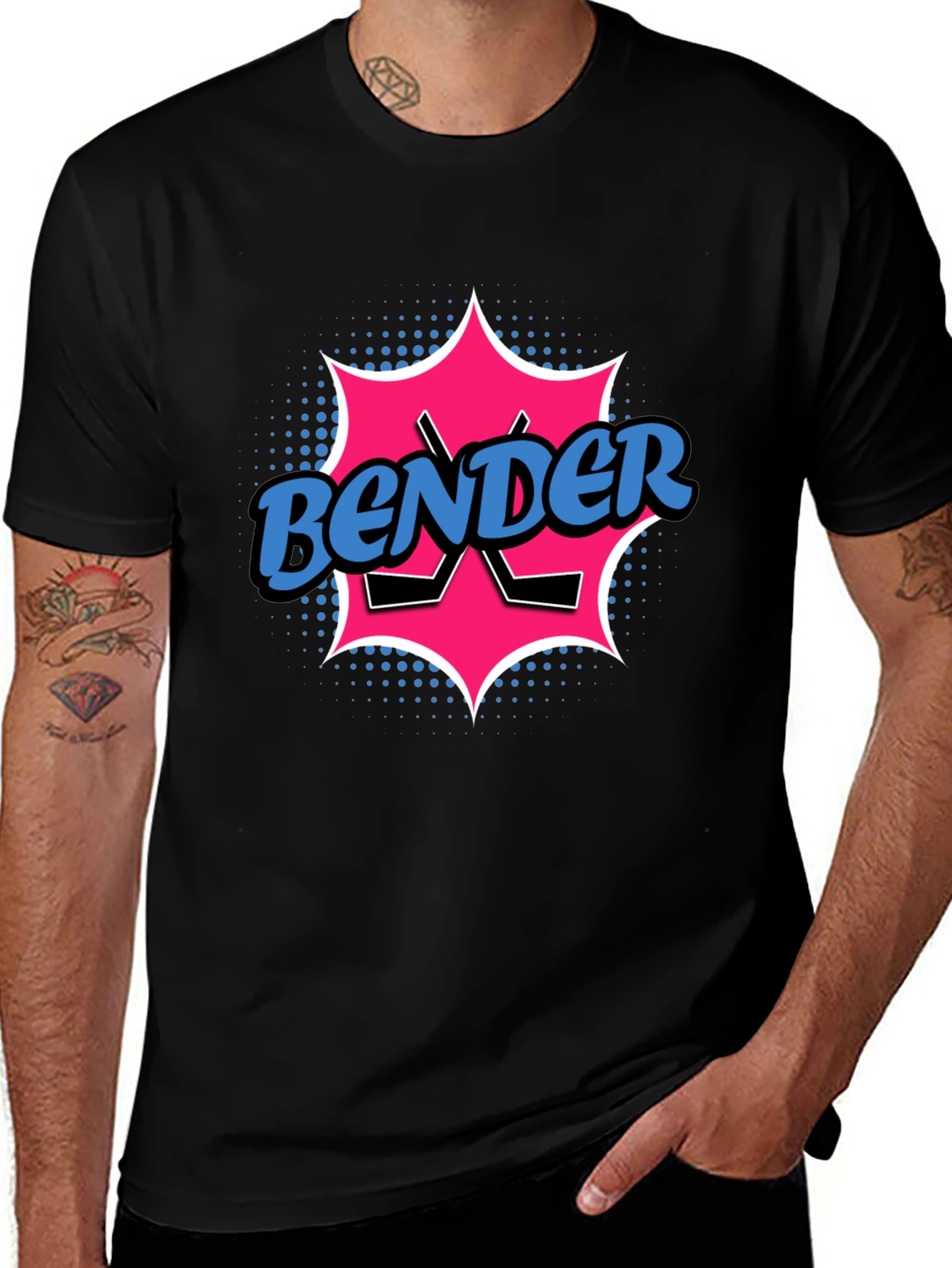 Bender Hockey T-Shirt - Cool Graphic Tee