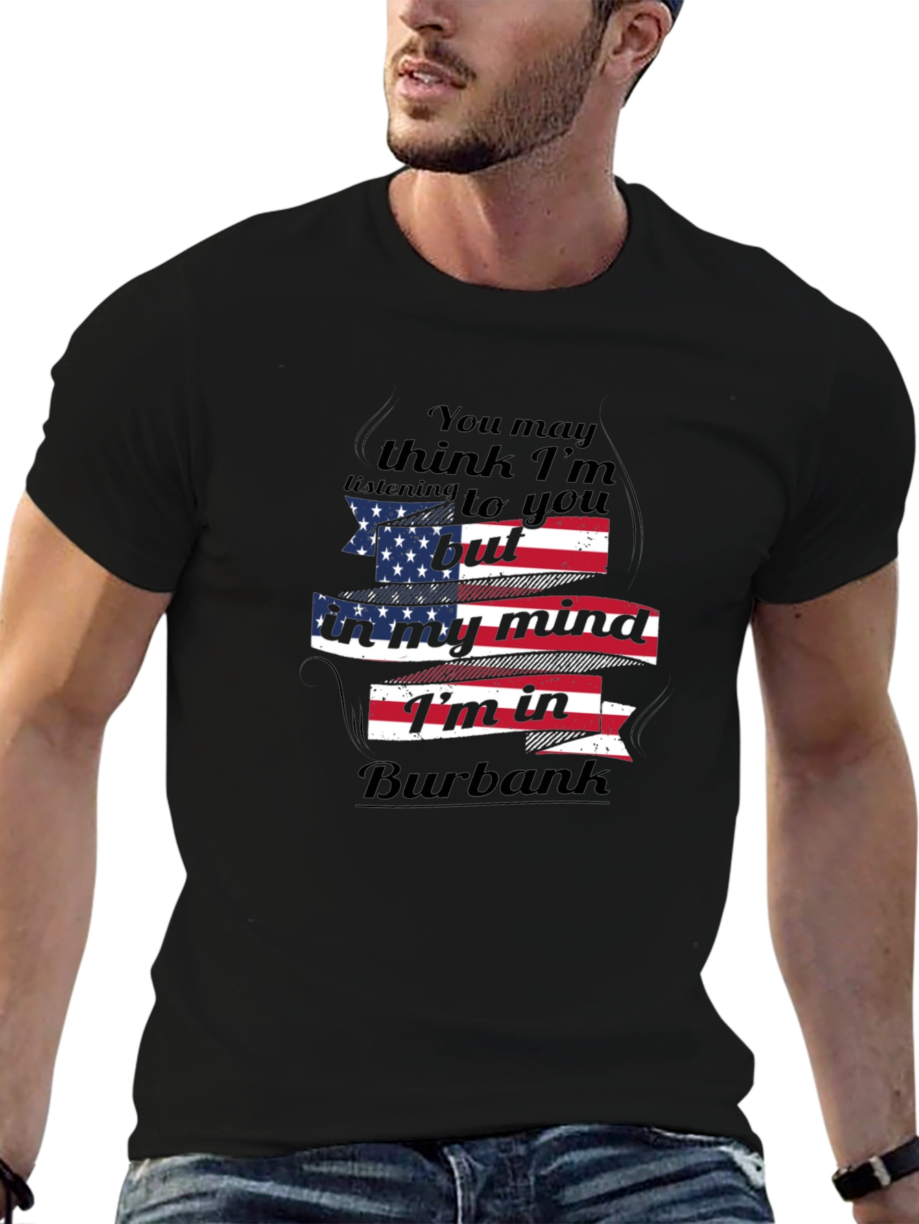 Burbank Mind T-Shirt USA Flag Tee