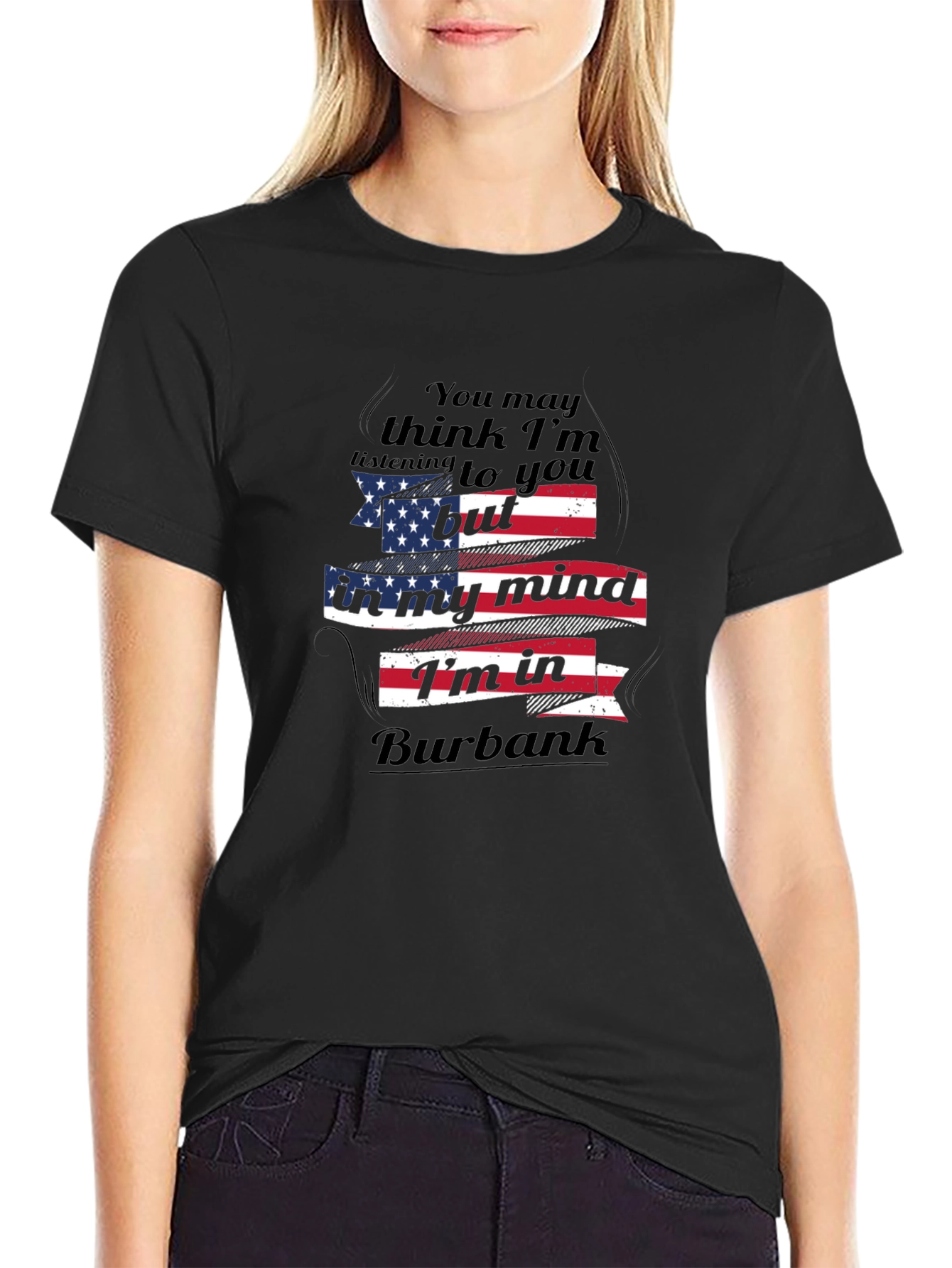 Burbank Mind T-Shirt USA Flag Tee