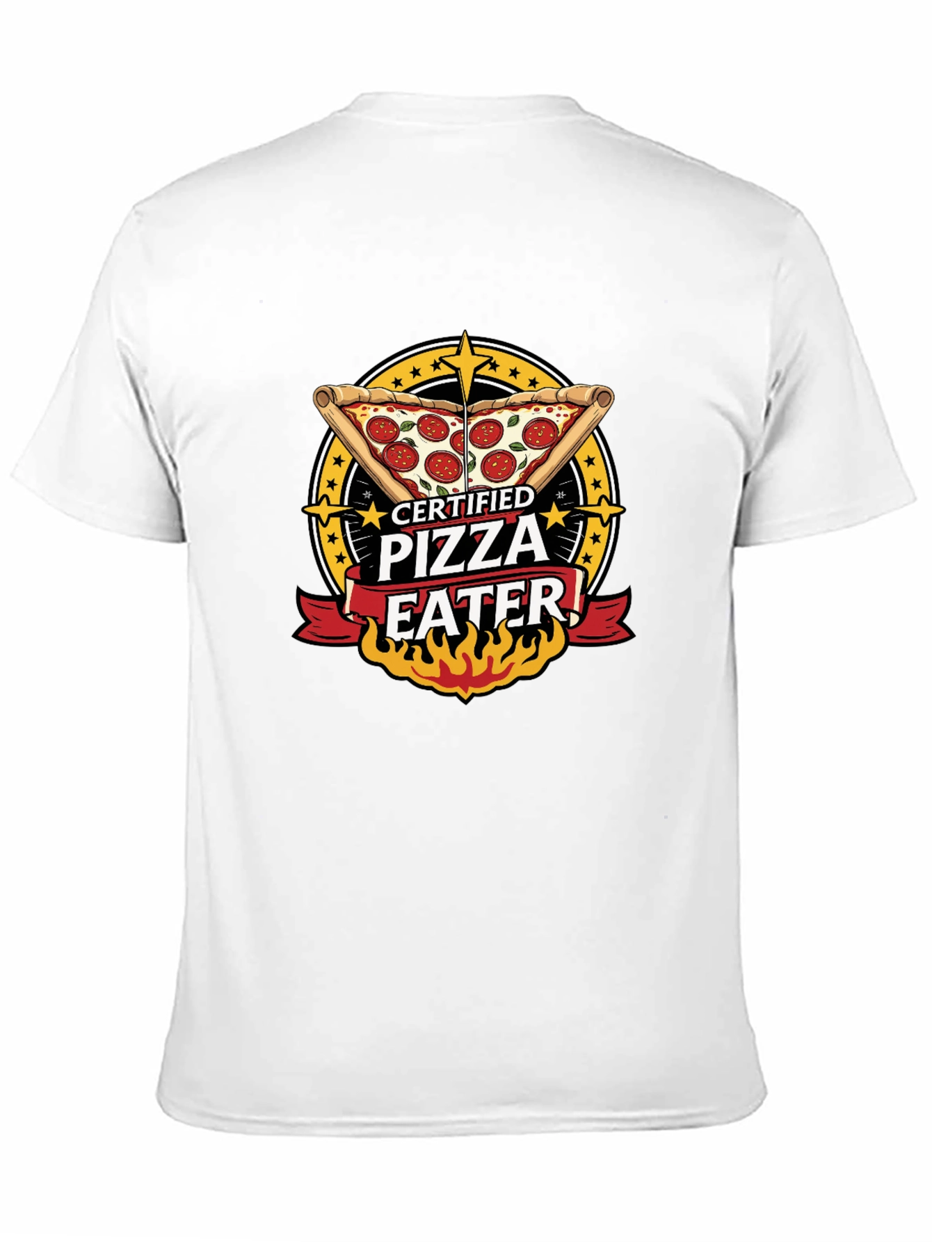 Certified Pizza Eater Graphic Tee - Fun Foodie Shirt