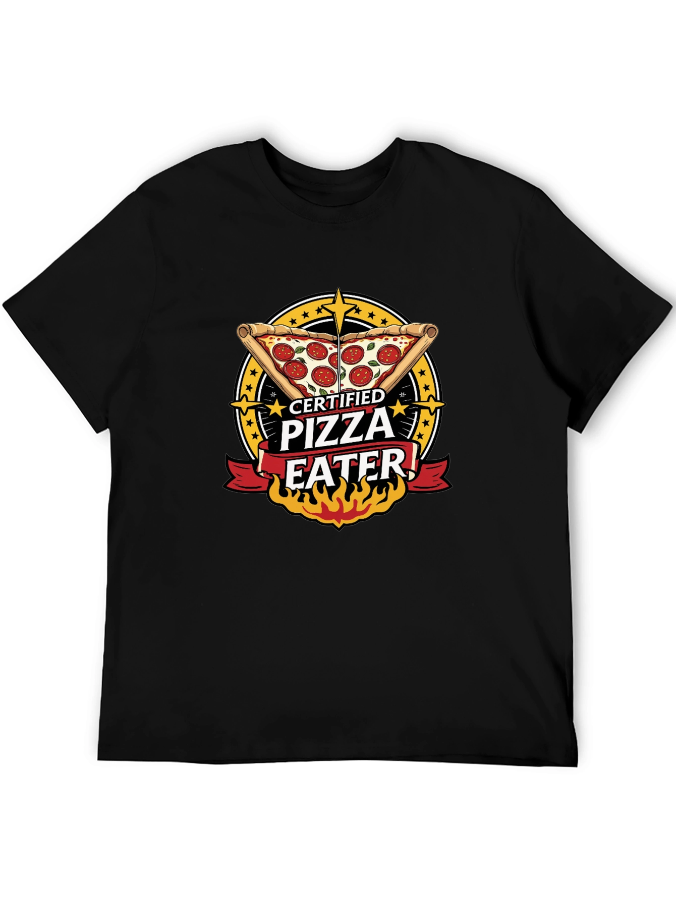 Certified Pizza Eater Graphic Tee - Fun Foodie Shirt