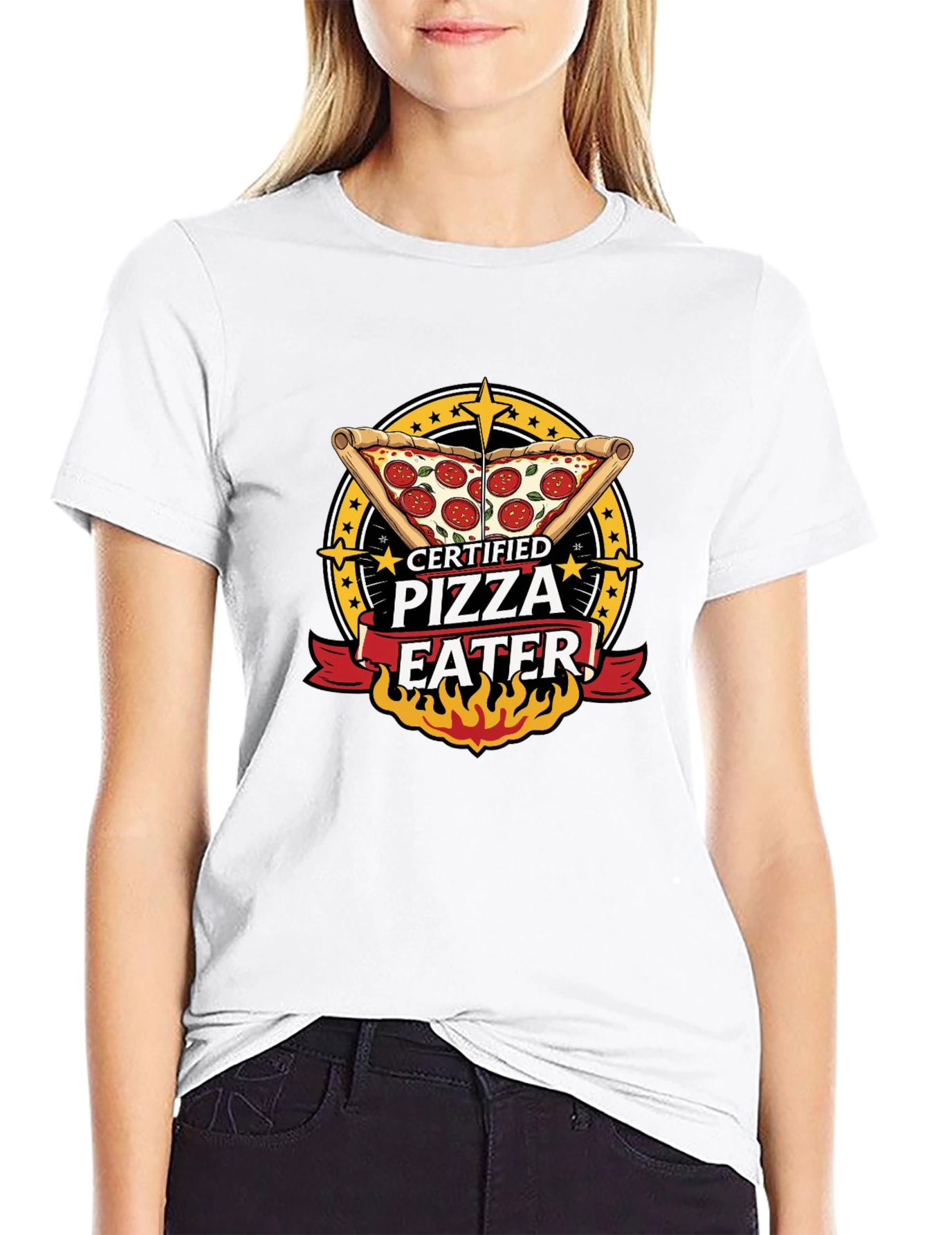 Certified Pizza Eater Graphic Tee - Fun Foodie Shirt