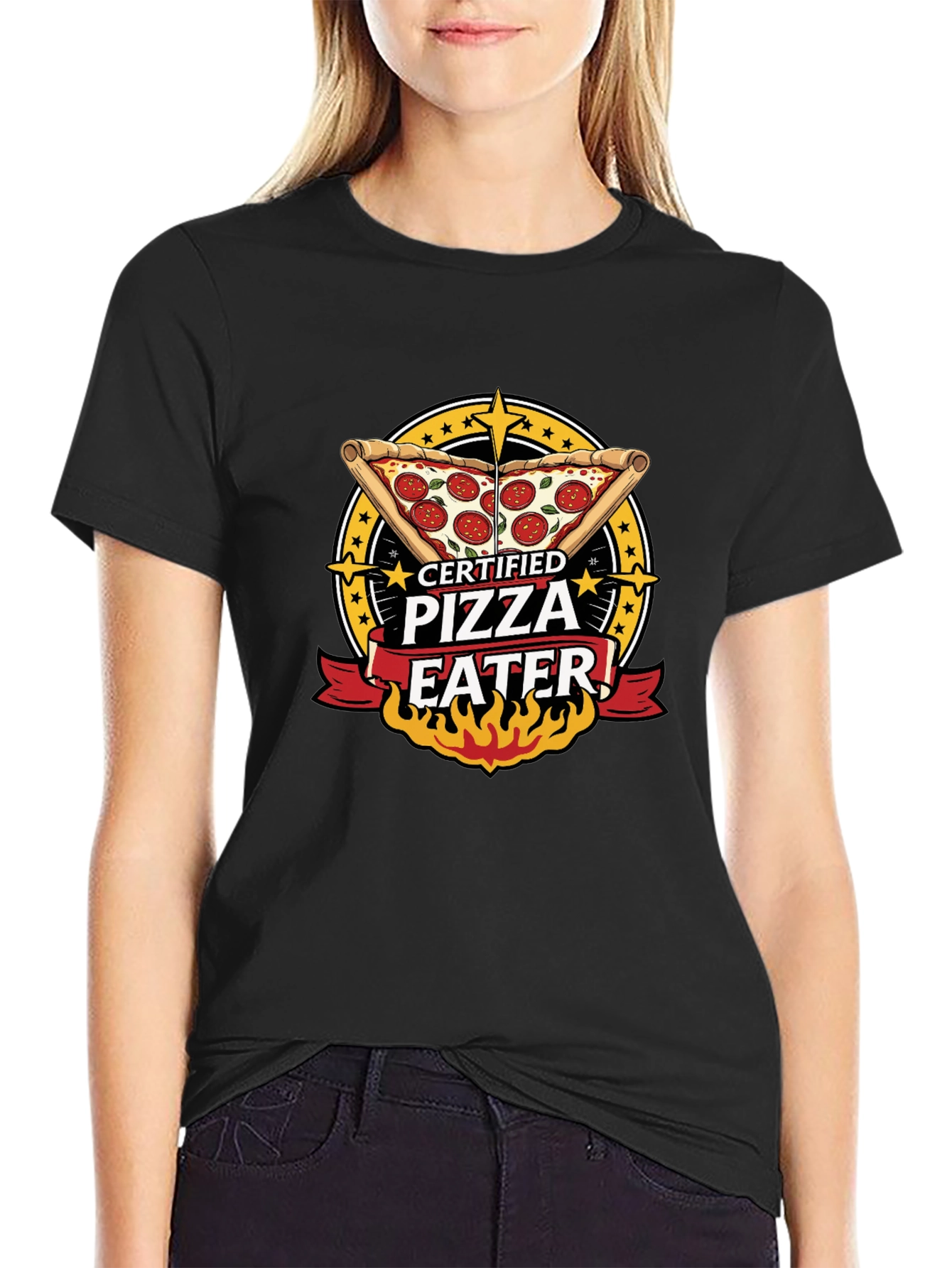 Certified Pizza Eater Graphic Tee - Fun Foodie Shirt