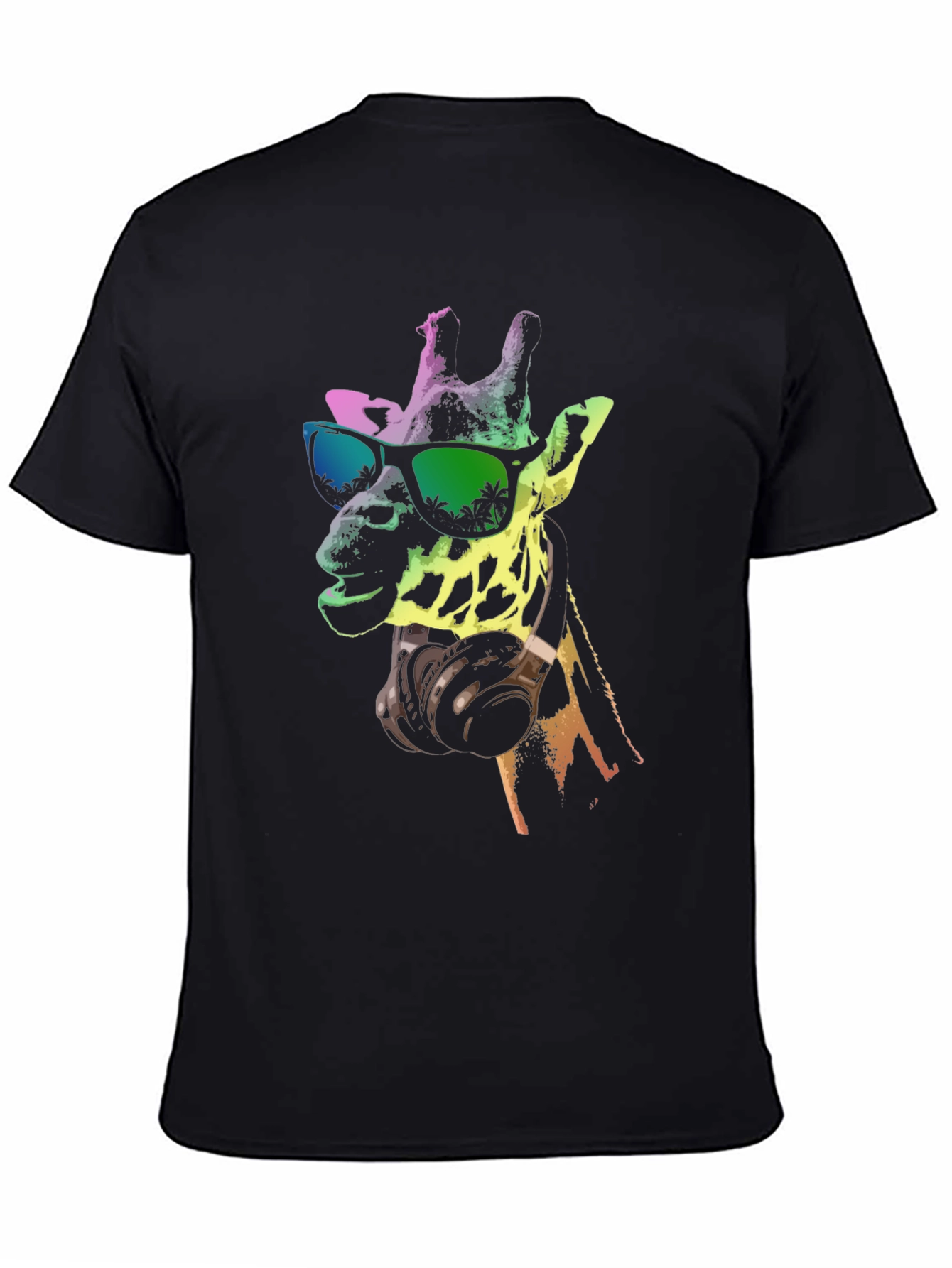Cool Giraffe Graphic Tee - Music Lover Shirt