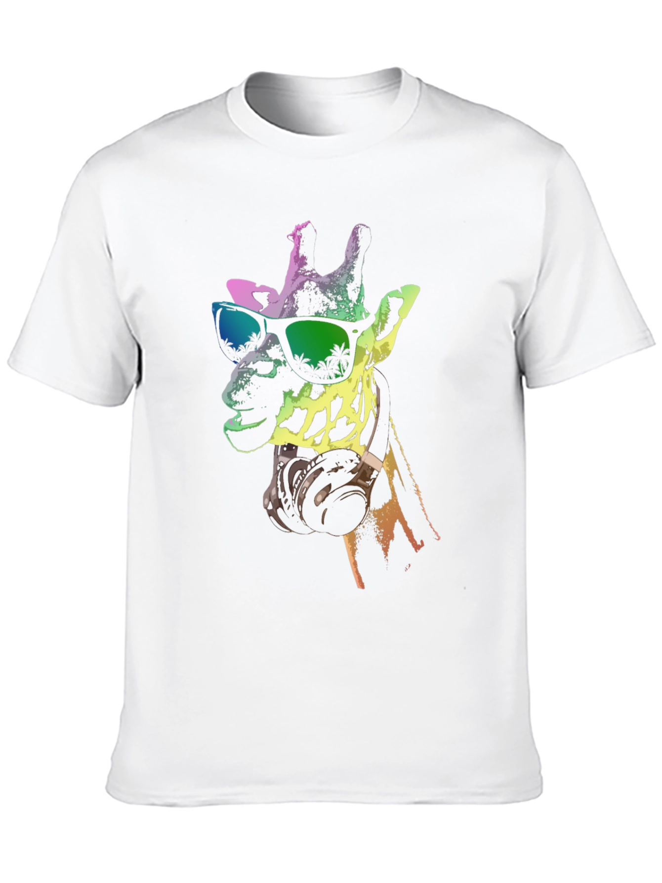 Cool Giraffe Graphic Tee - Music Lover Shirt