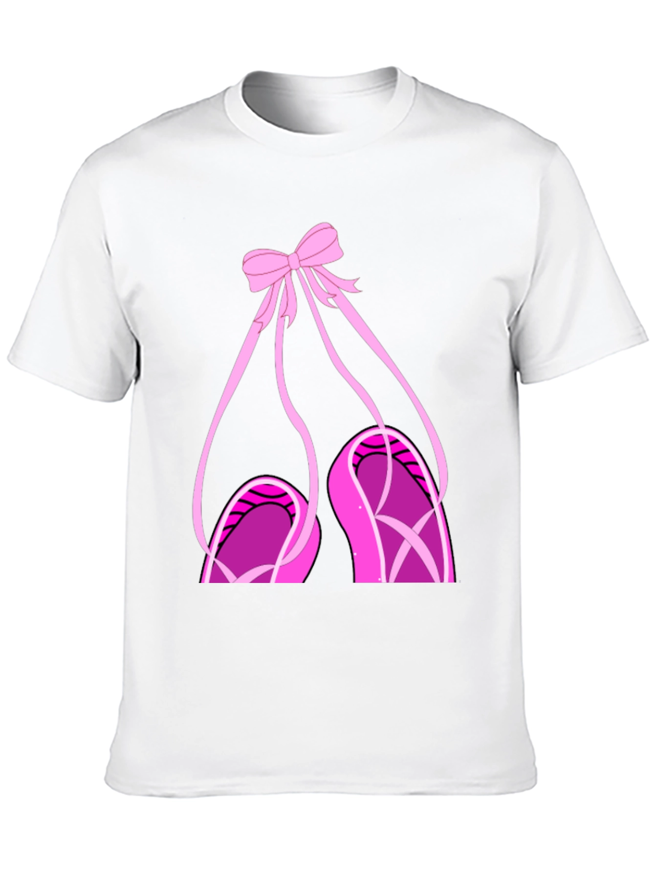 Ballet Shoes Graphic T-Shirt - Pink Bow and Slippers