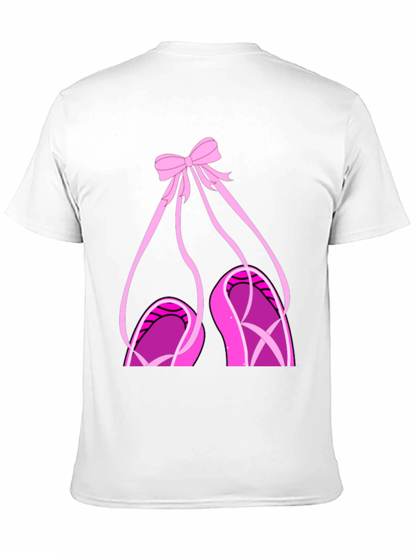 Ballet Shoes Graphic T-Shirt - Pink Bow and Slippers