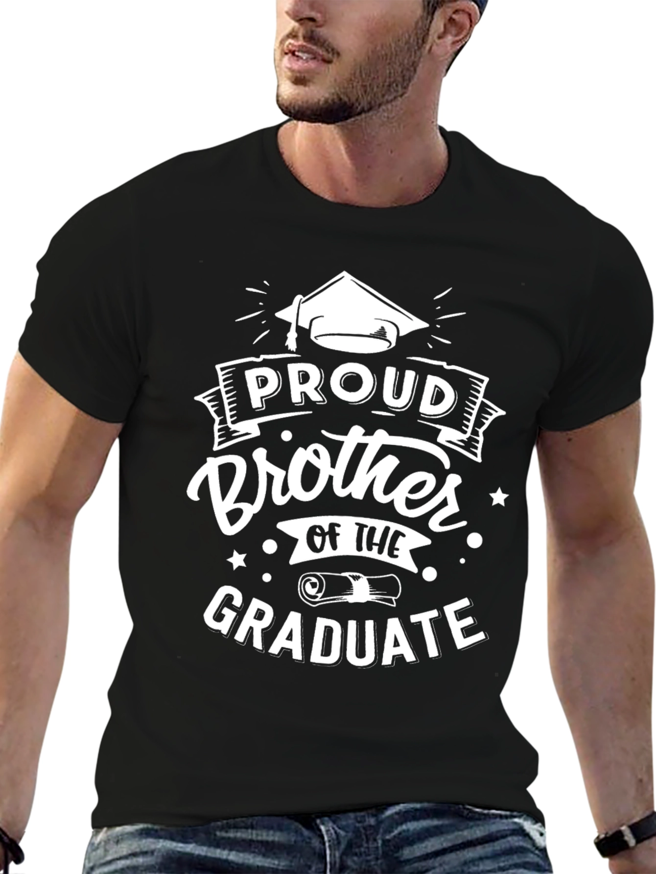 Proud Brother of the Graduate Black T-Shirt