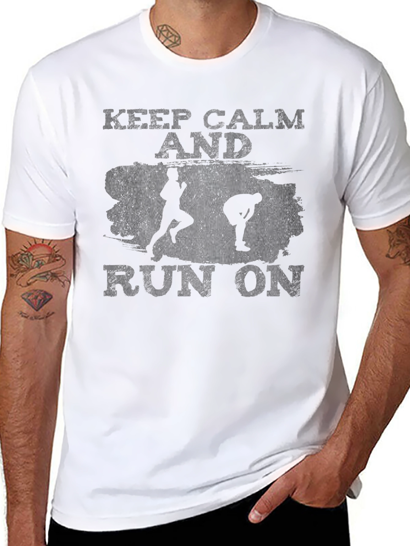 Keep Calm and Run On T-Shirt - Running Apparel