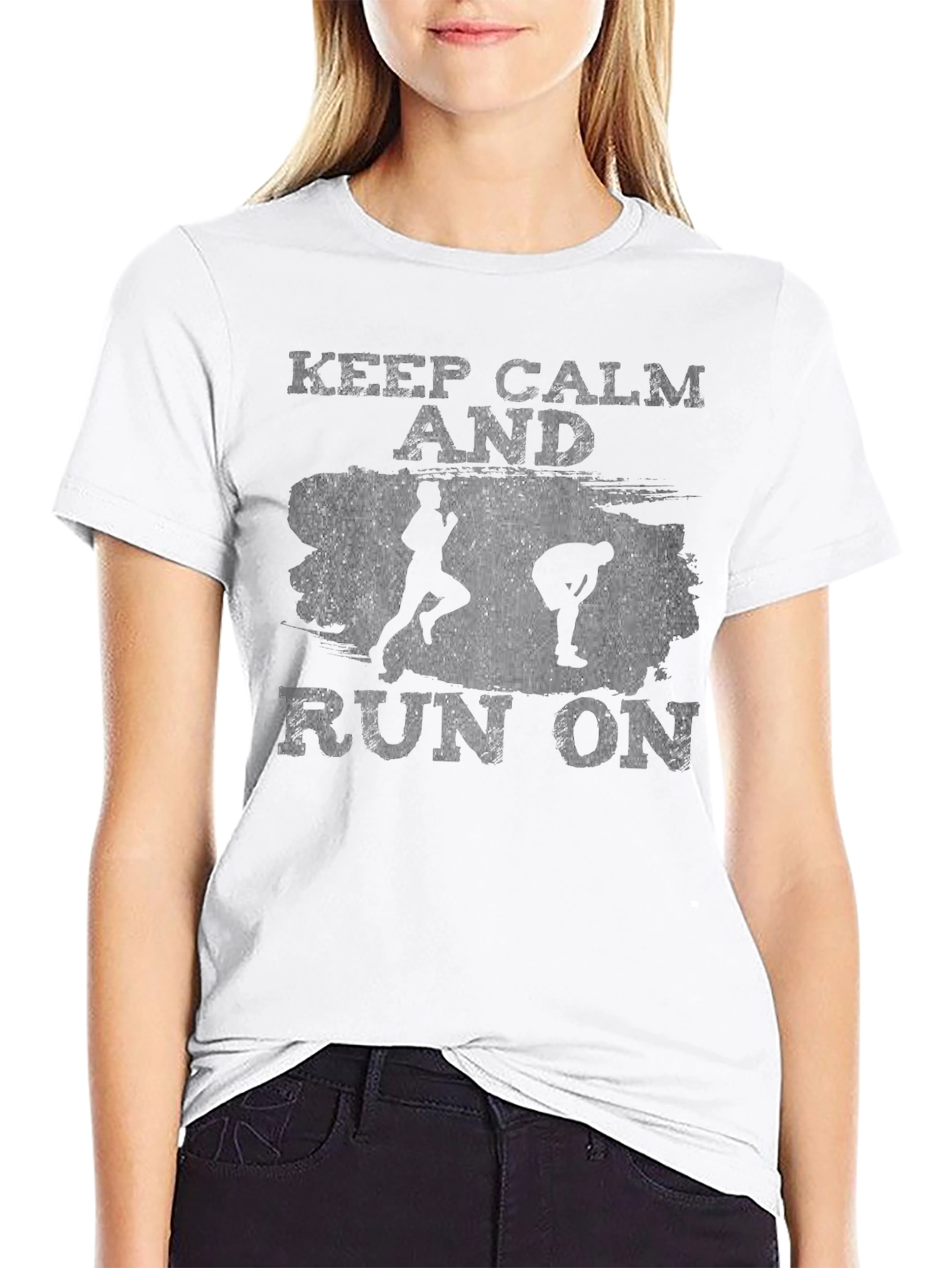Keep Calm and Run On T-Shirt - Running Apparel