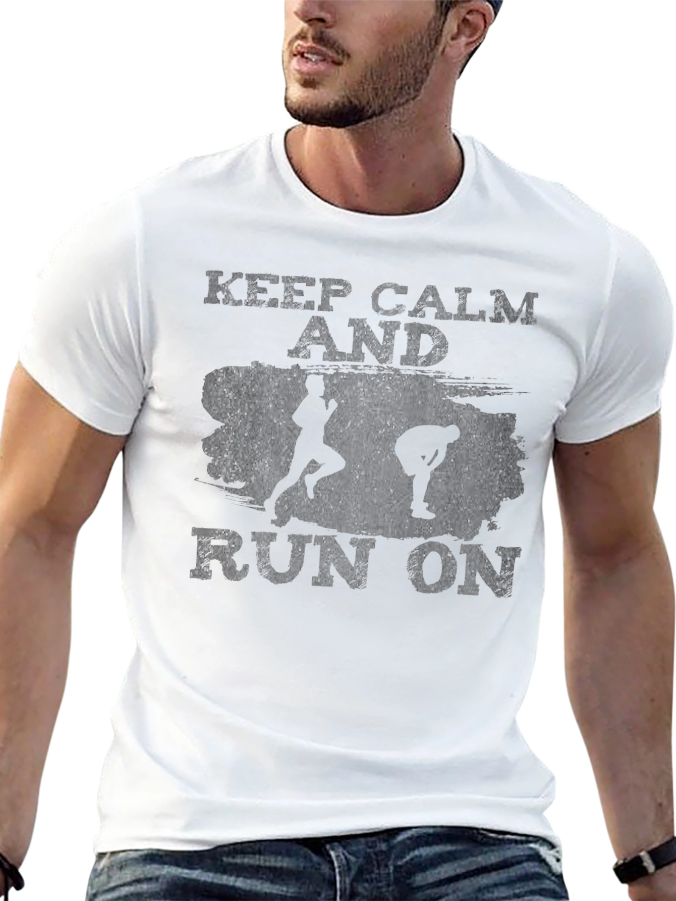 Keep Calm and Run On T-Shirt - Running Apparel