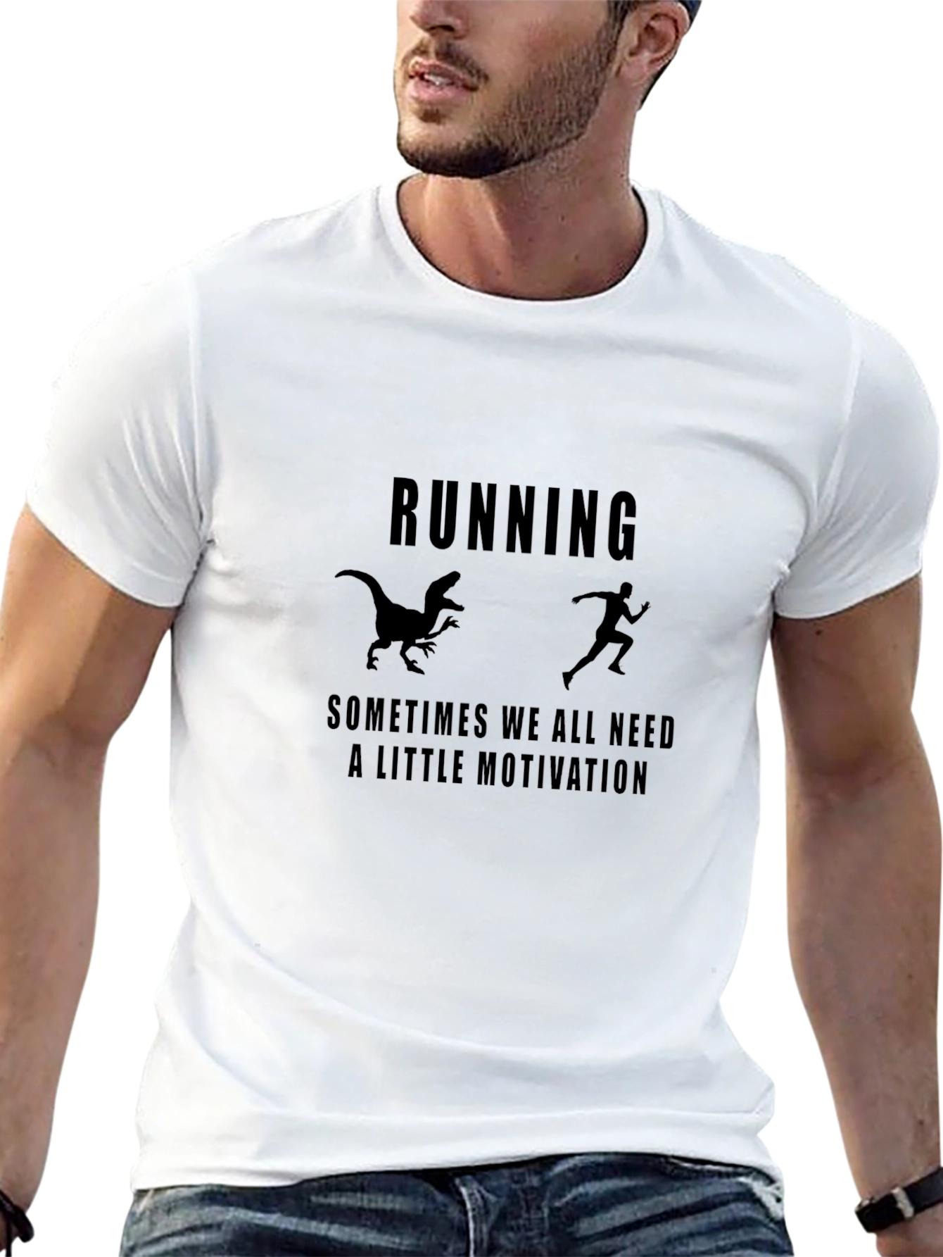 Running Motivation T-Shirt - Raptor Chase Design