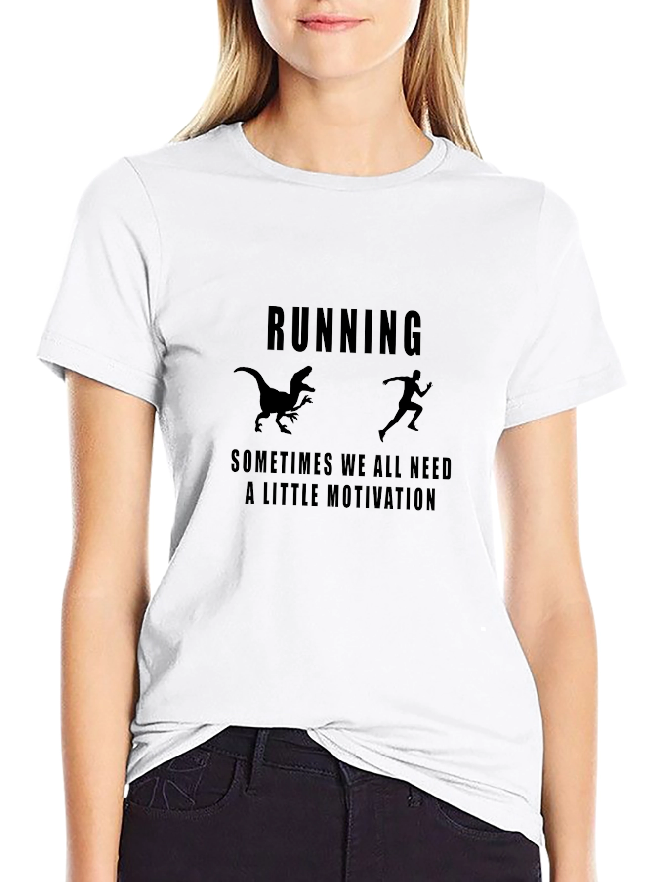 Running Motivation T-Shirt - Raptor Chase Design