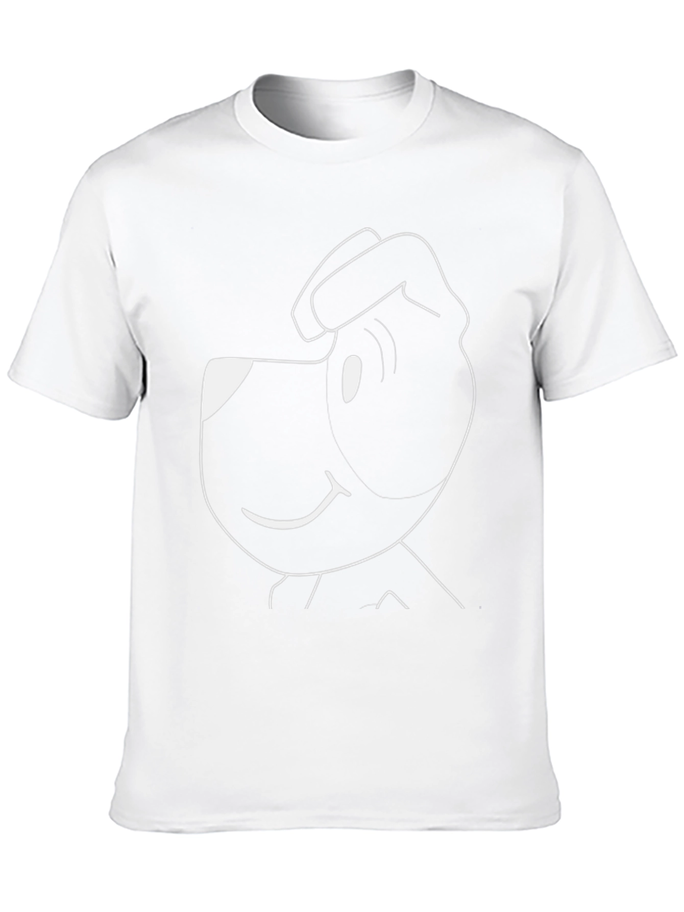 Cartoon Dog Black T-Shirt