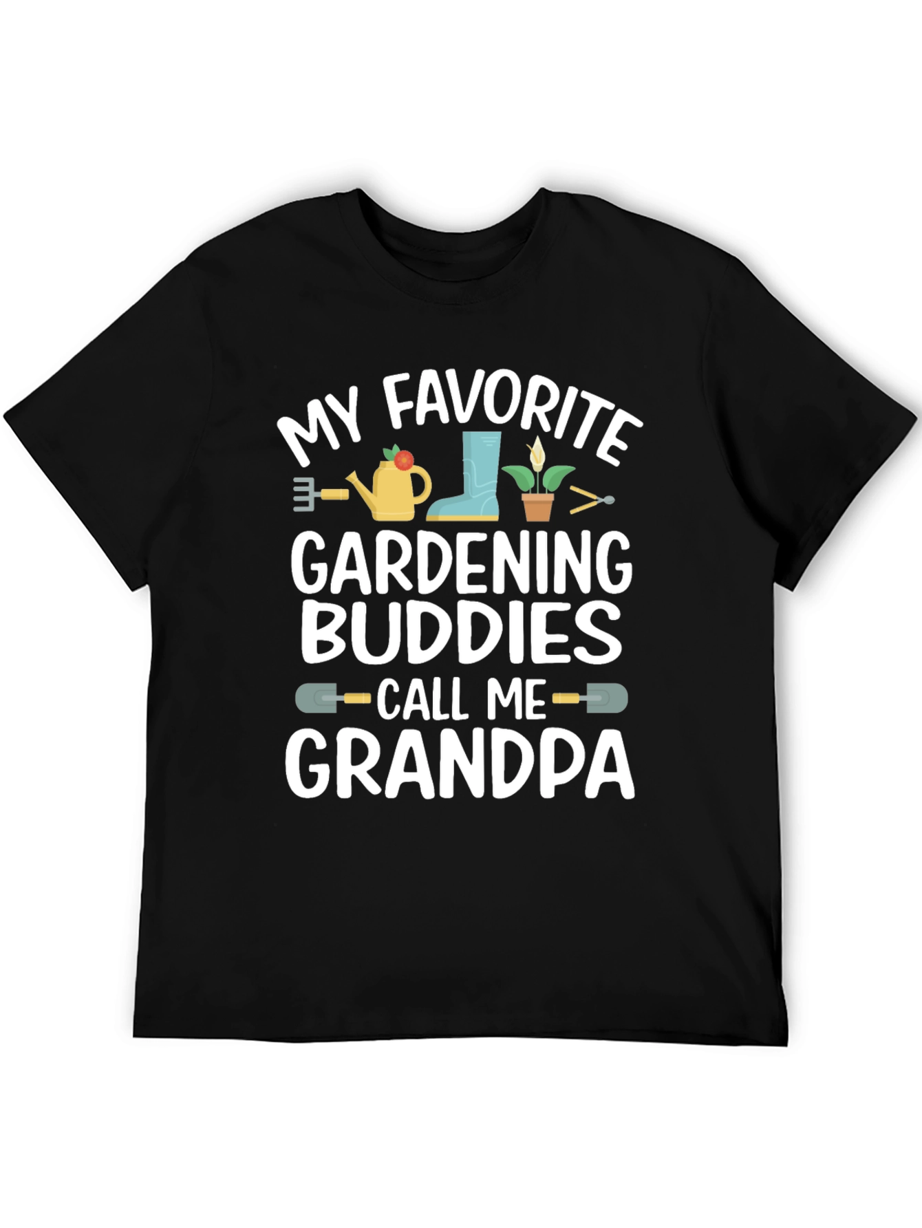 Gardening Grandpa T-Shirt - Black