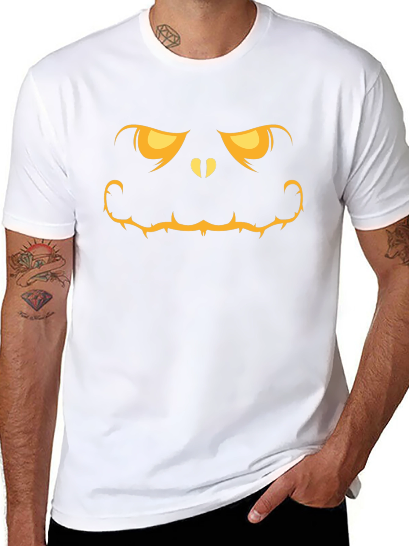 Spooky Pumpkin Face Graphic Tee