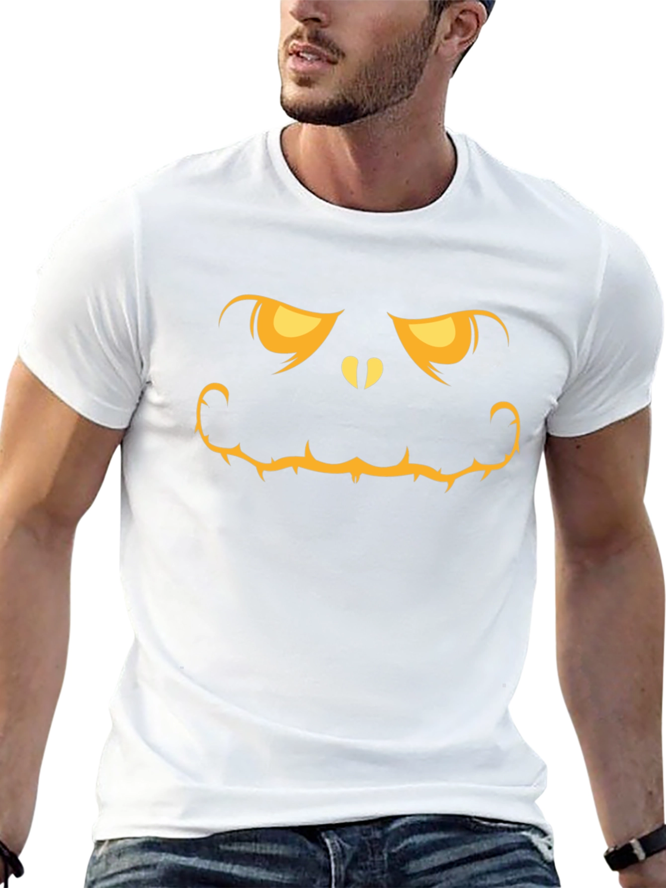 Spooky Pumpkin Face Graphic Tee