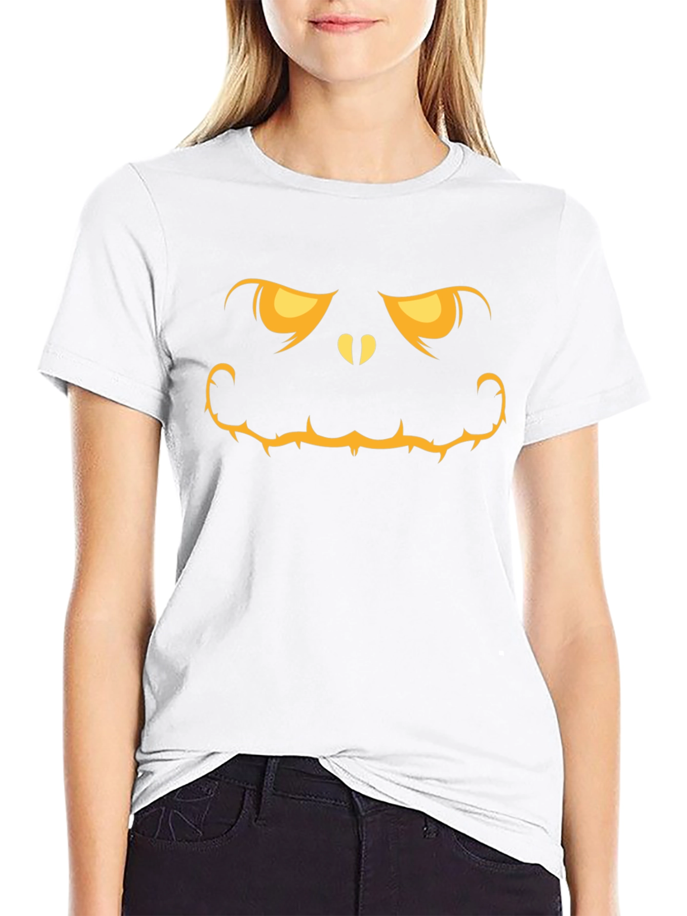 Spooky Pumpkin Face Graphic Tee