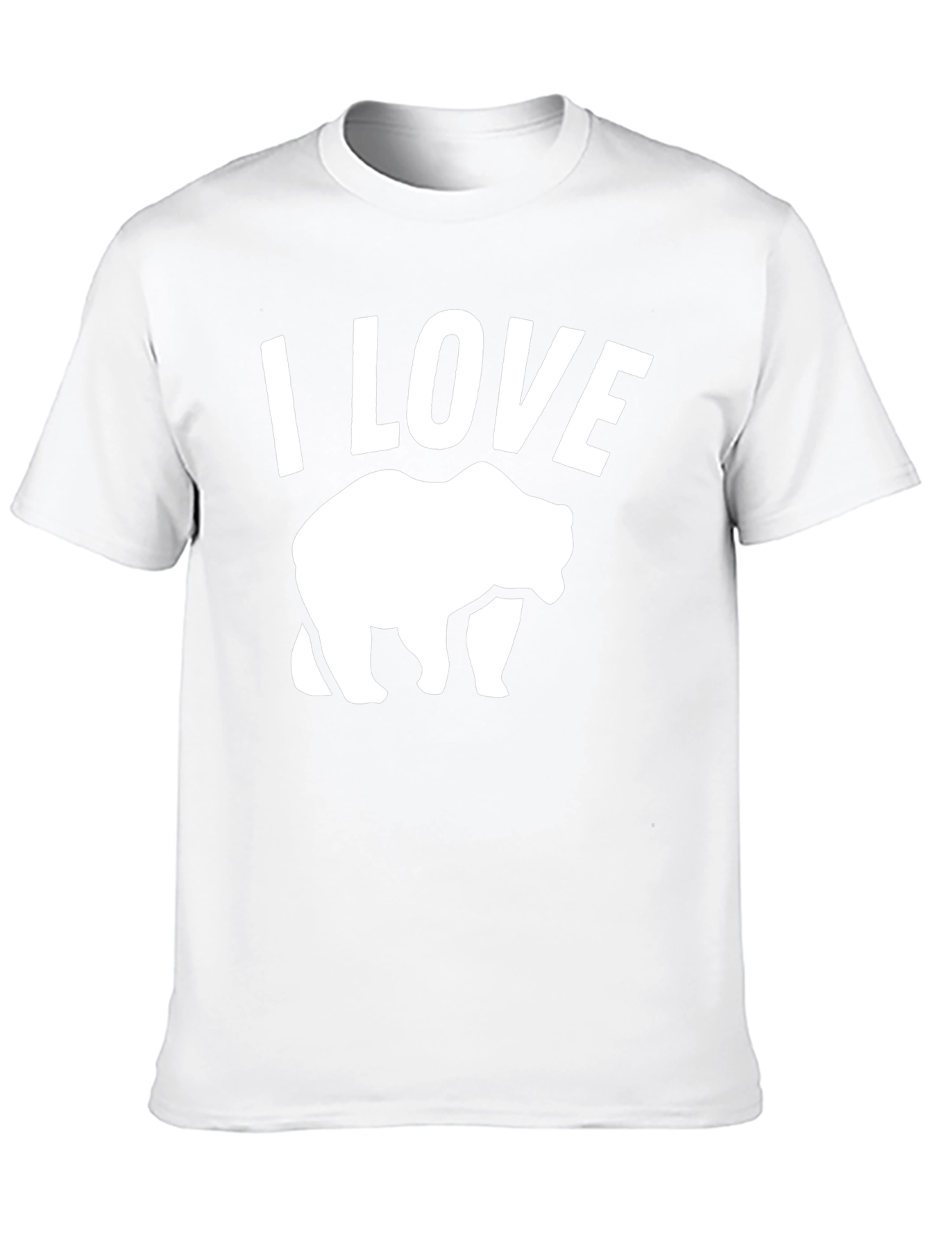 I Love Bears Black Graphic T-Shirt