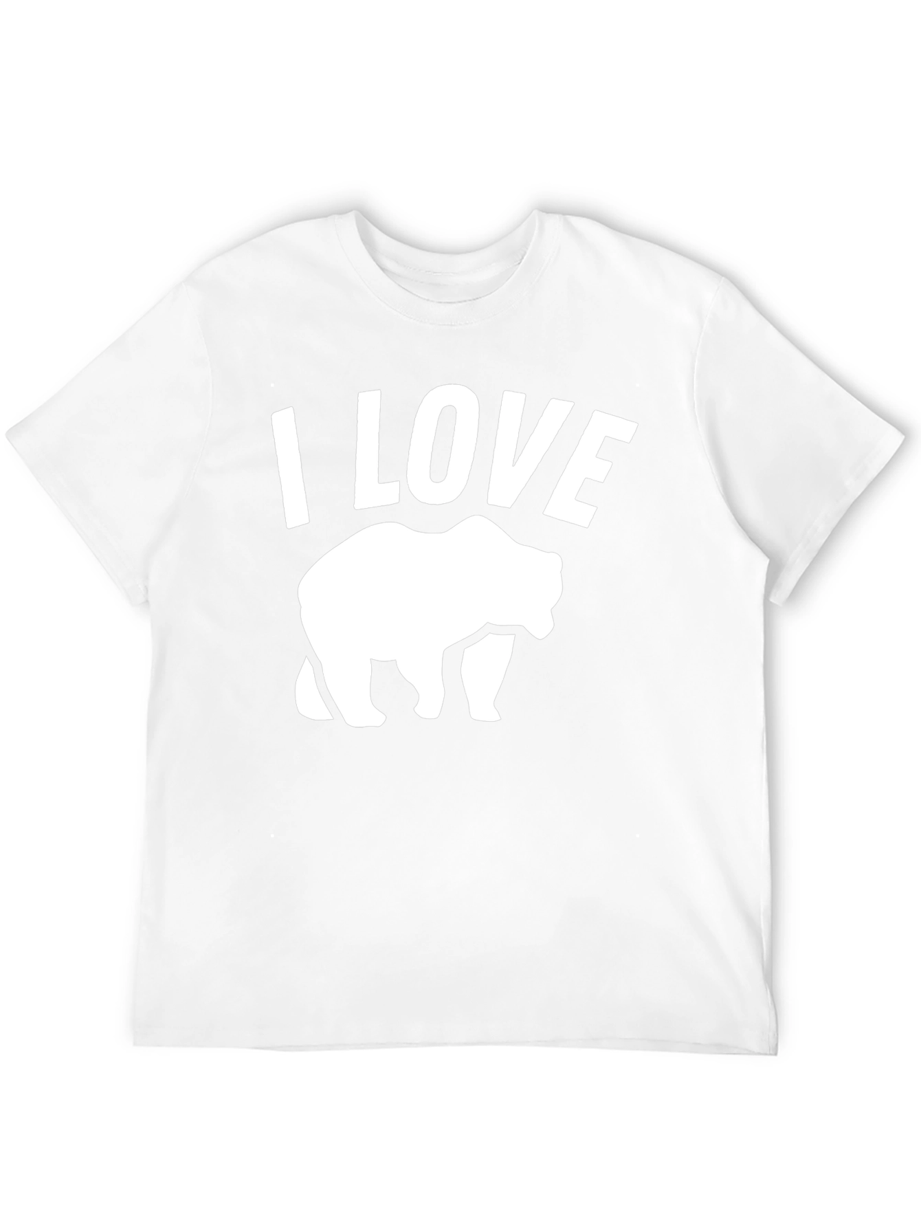 I Love Bears Black Graphic T-Shirt