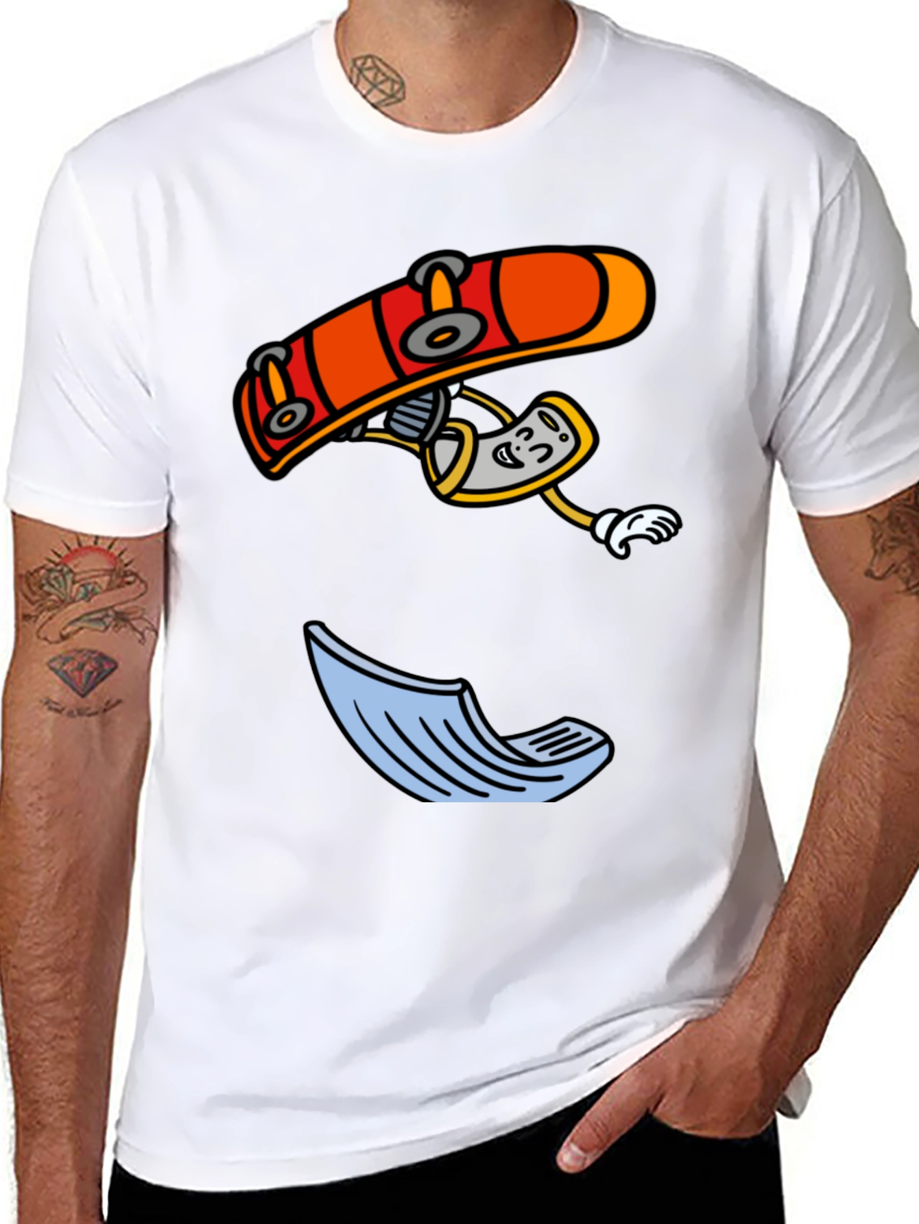 Skateboarding Cartoon T-Shirt