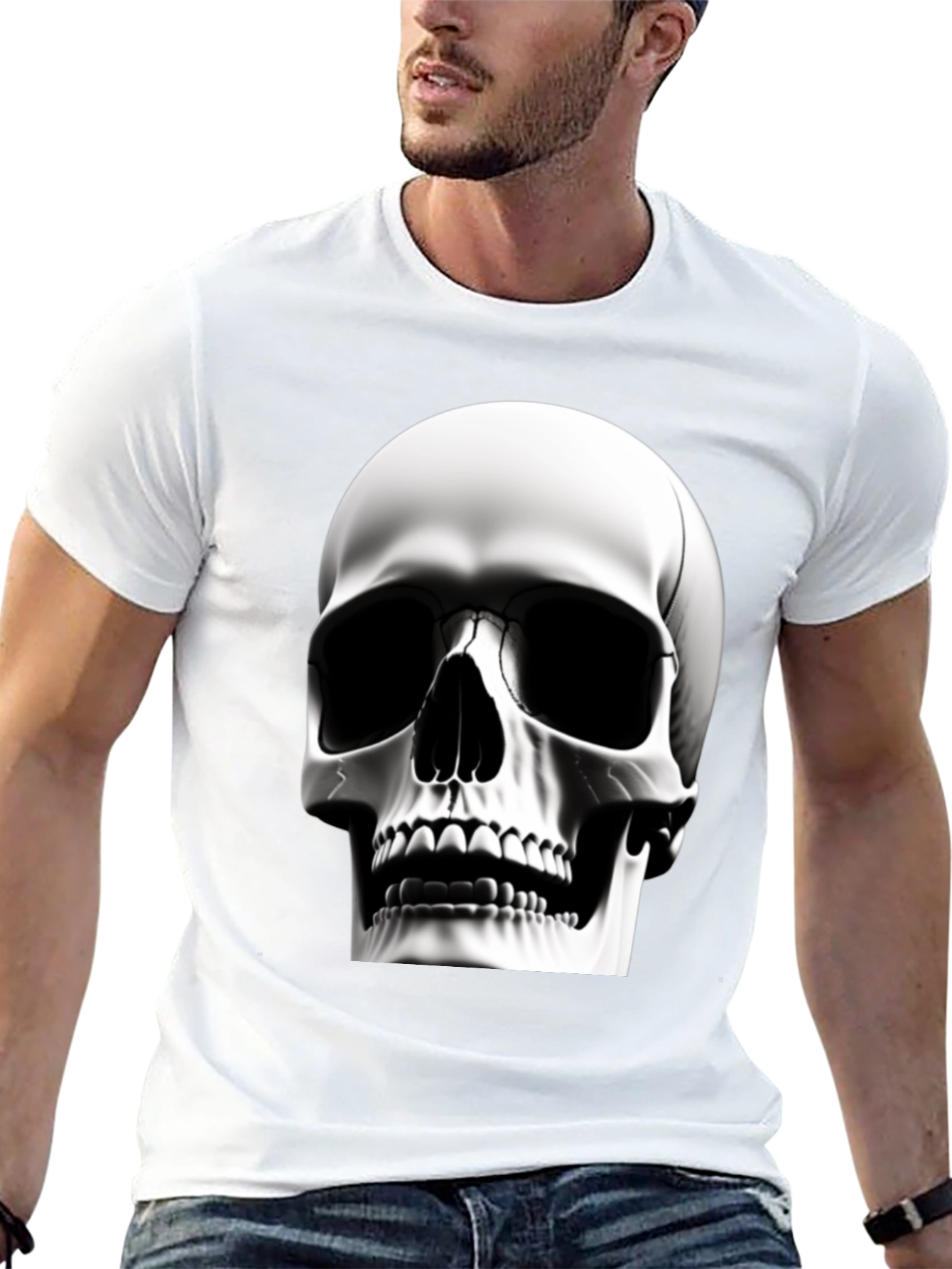 Skull Graphic Tee - Black T-Shirt for Men