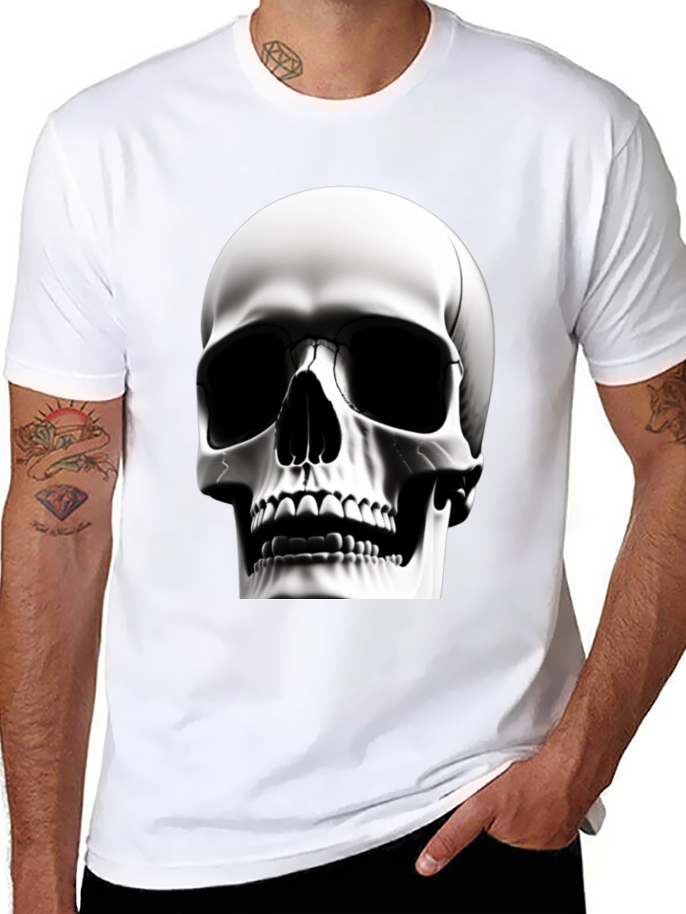Skull Graphic Tee - Black T-Shirt for Men