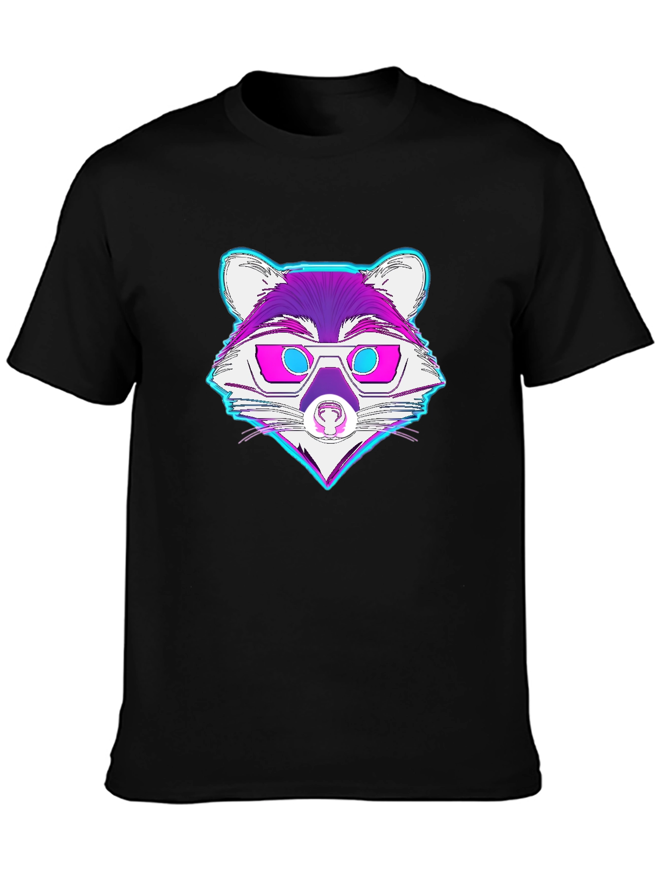 Retro Raccoon Graphic Tee - Cool Animal Design